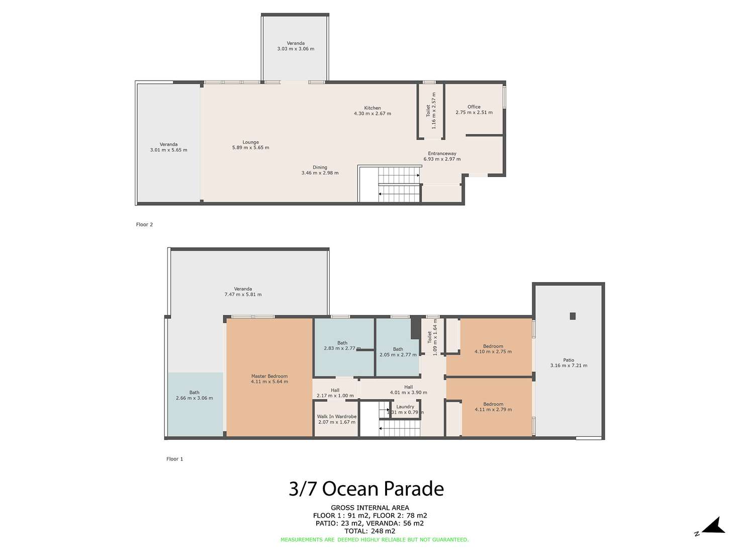 Floorplan of Homely unit listing, 3/7 Oceanview Parade, Rainbow Beach QLD 4581