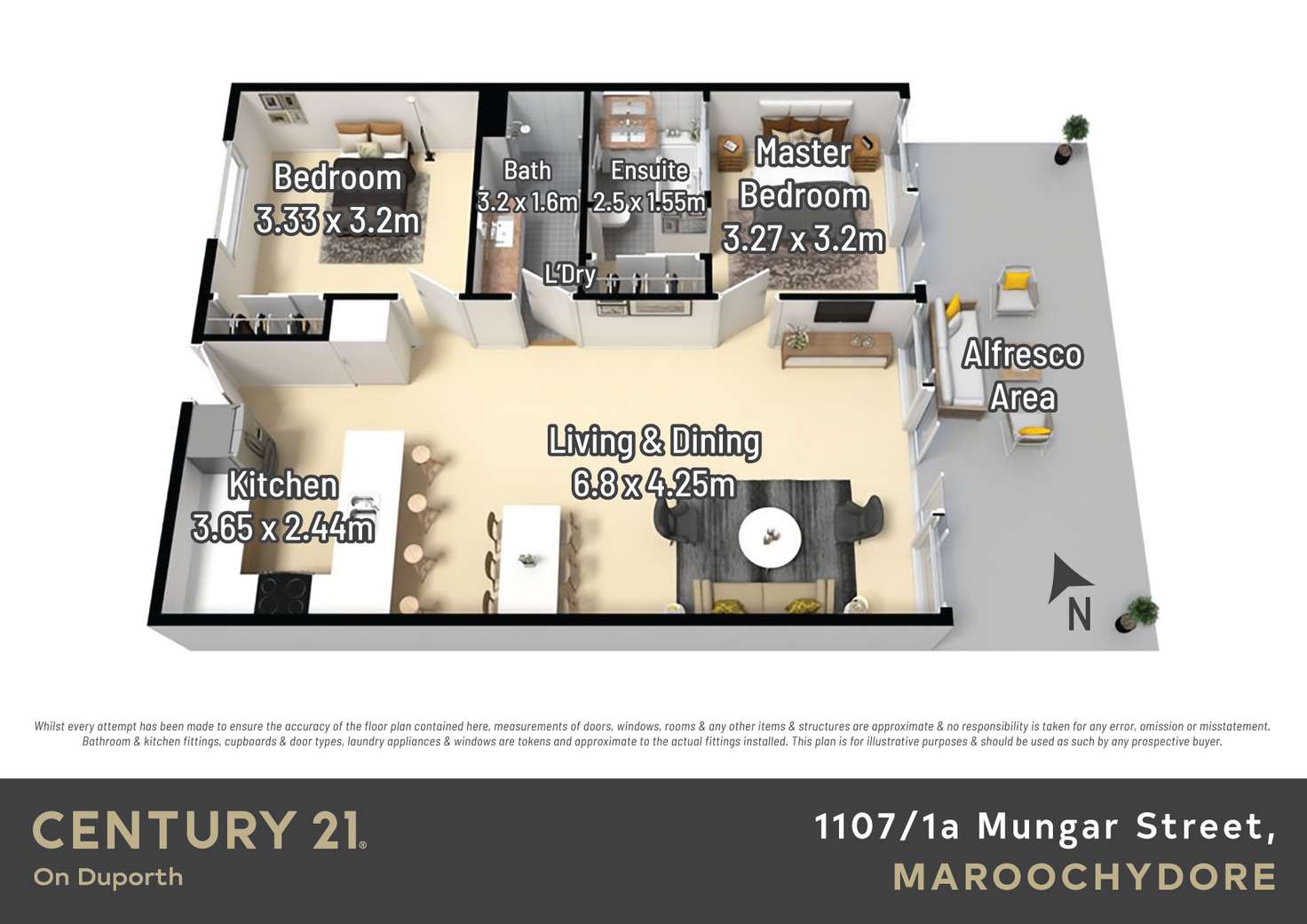 Floorplan of Homely unit listing, 1107/1a Mungar Street, Maroochydore QLD 4558