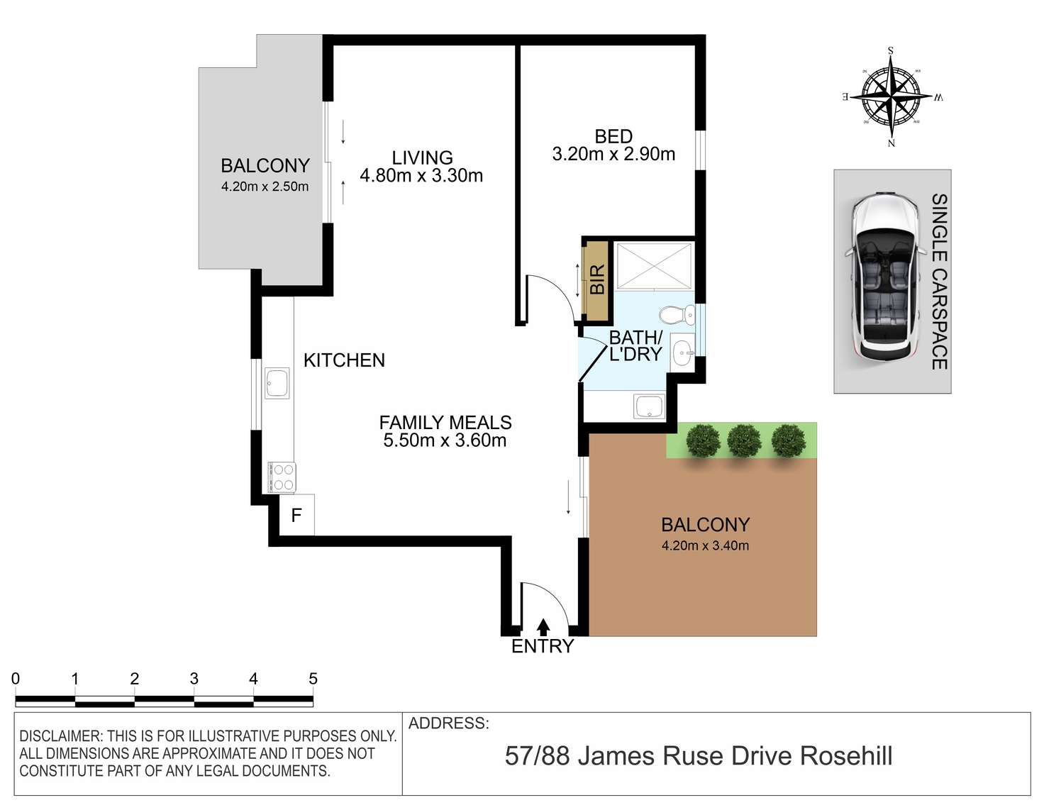 Floorplan of Homely apartment listing, 57/88 JAMES RUSE DRIVE, Rosehill NSW 2142