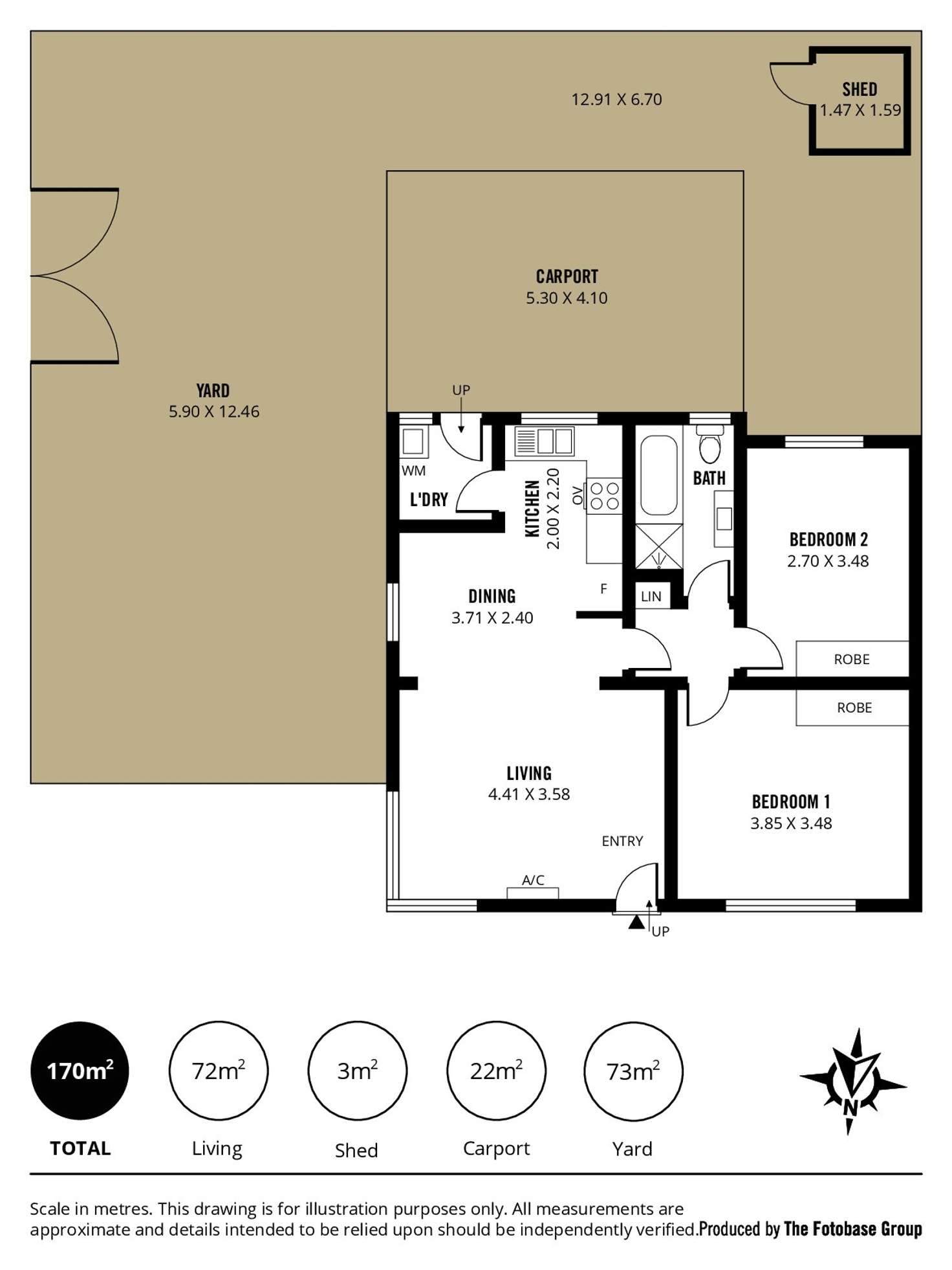 Floorplan of Homely unit listing, 1/4 Hammond Street, Clarence Park SA 5034