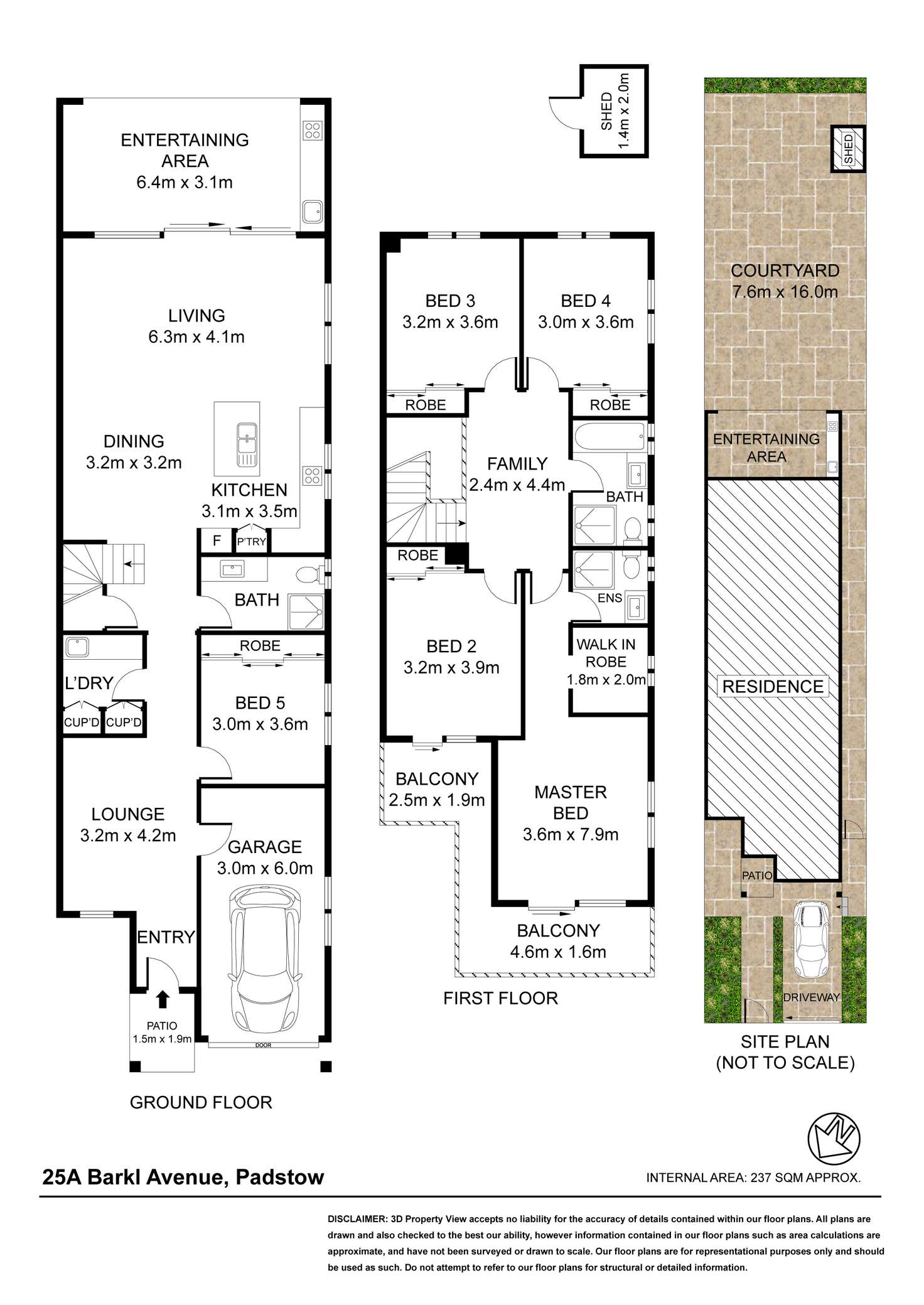 Floorplan of Homely semiDetached listing, 25a Barkl Avenue, Padstow NSW 2211