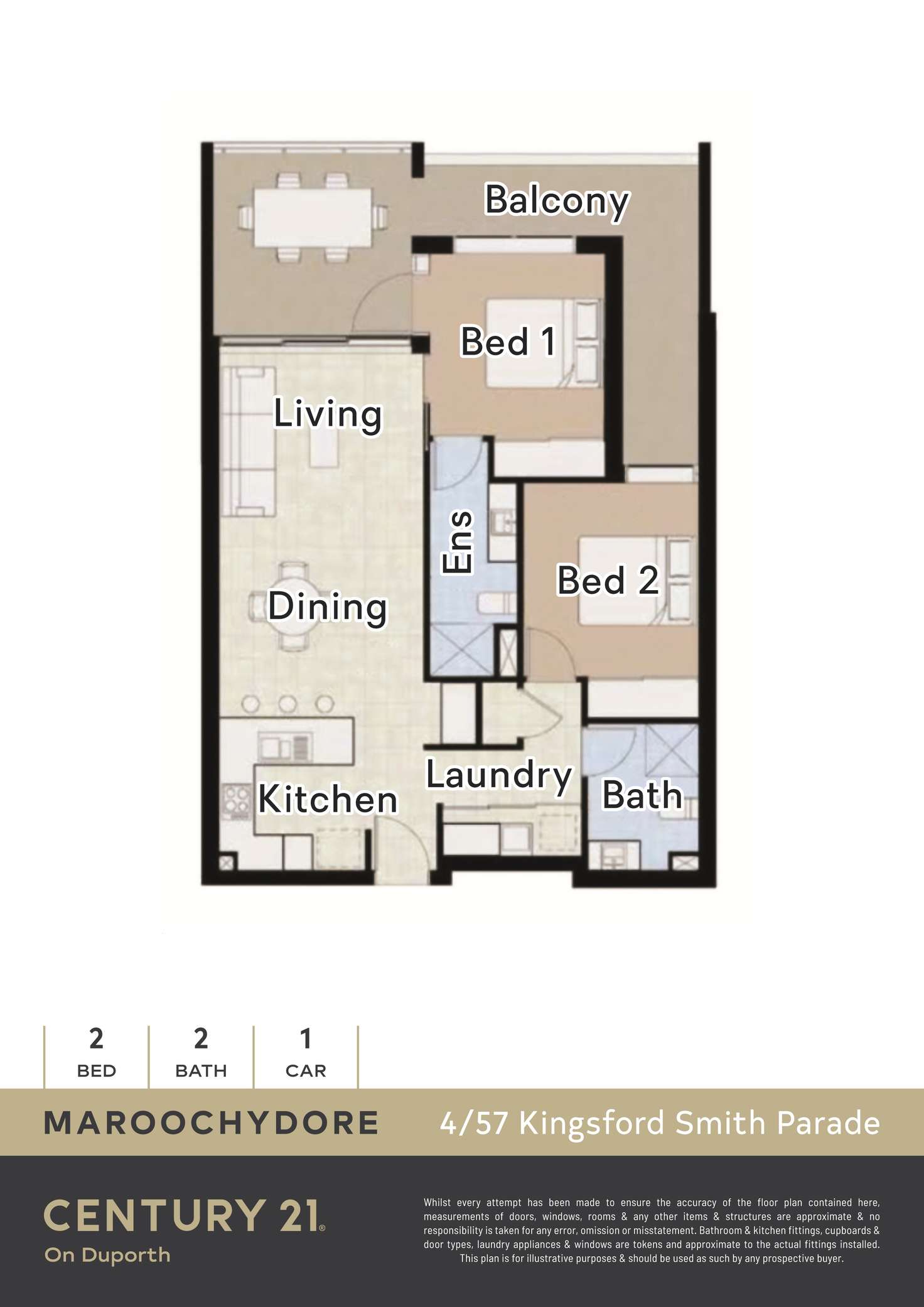 Floorplan of Homely unit listing, 4/57 Kingsford Smith Parade, Maroochydore QLD 4558