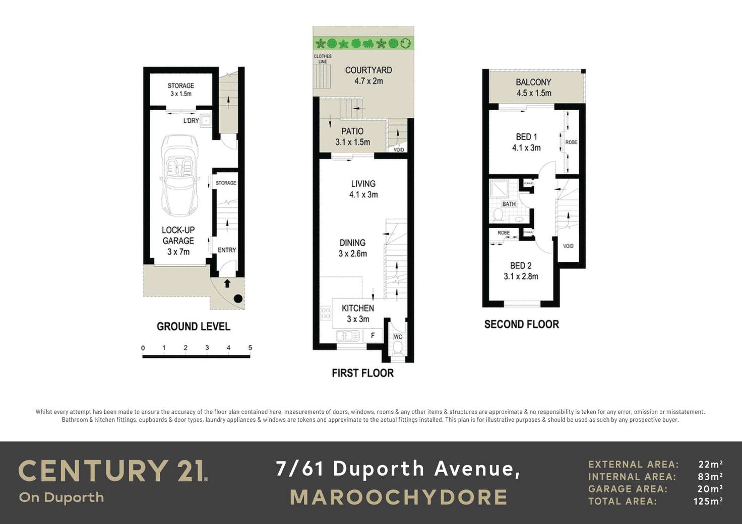 Floorplan of Homely unit listing, 7/61 Duporth Avenue, Maroochydore QLD 4558