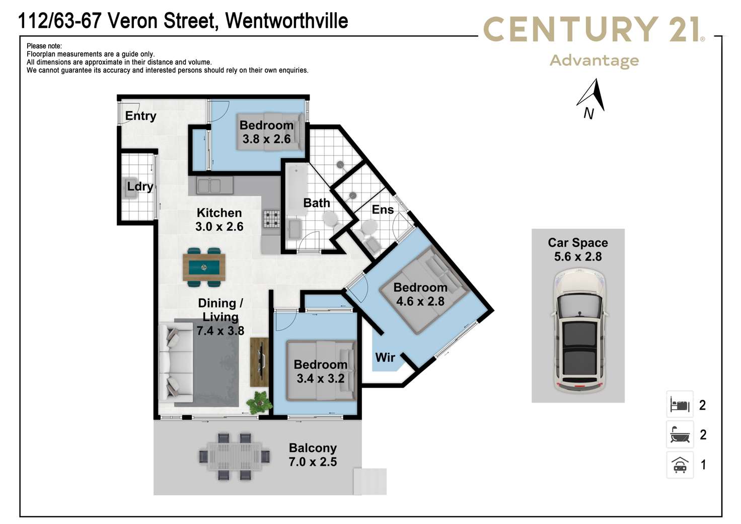 Floorplan of Homely apartment listing, 112/63-67 Veron Street, Wentworthville NSW 2145
