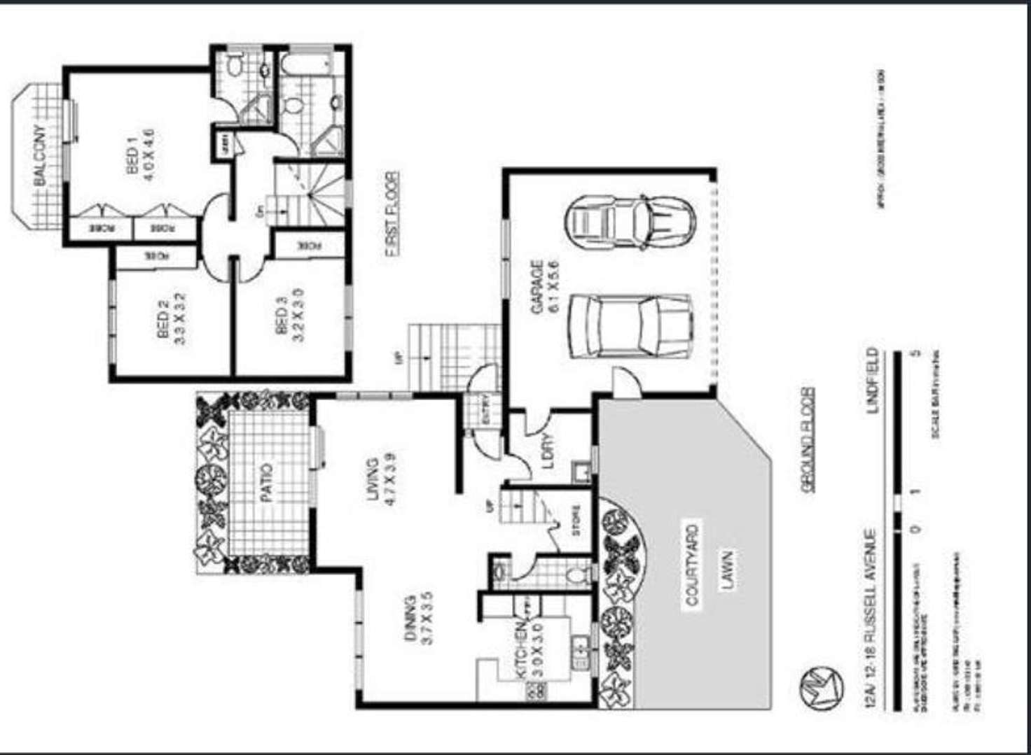 Floorplan of Homely townhouse listing, 12A/12-18 Russell Avenue, Lindfield NSW 2070