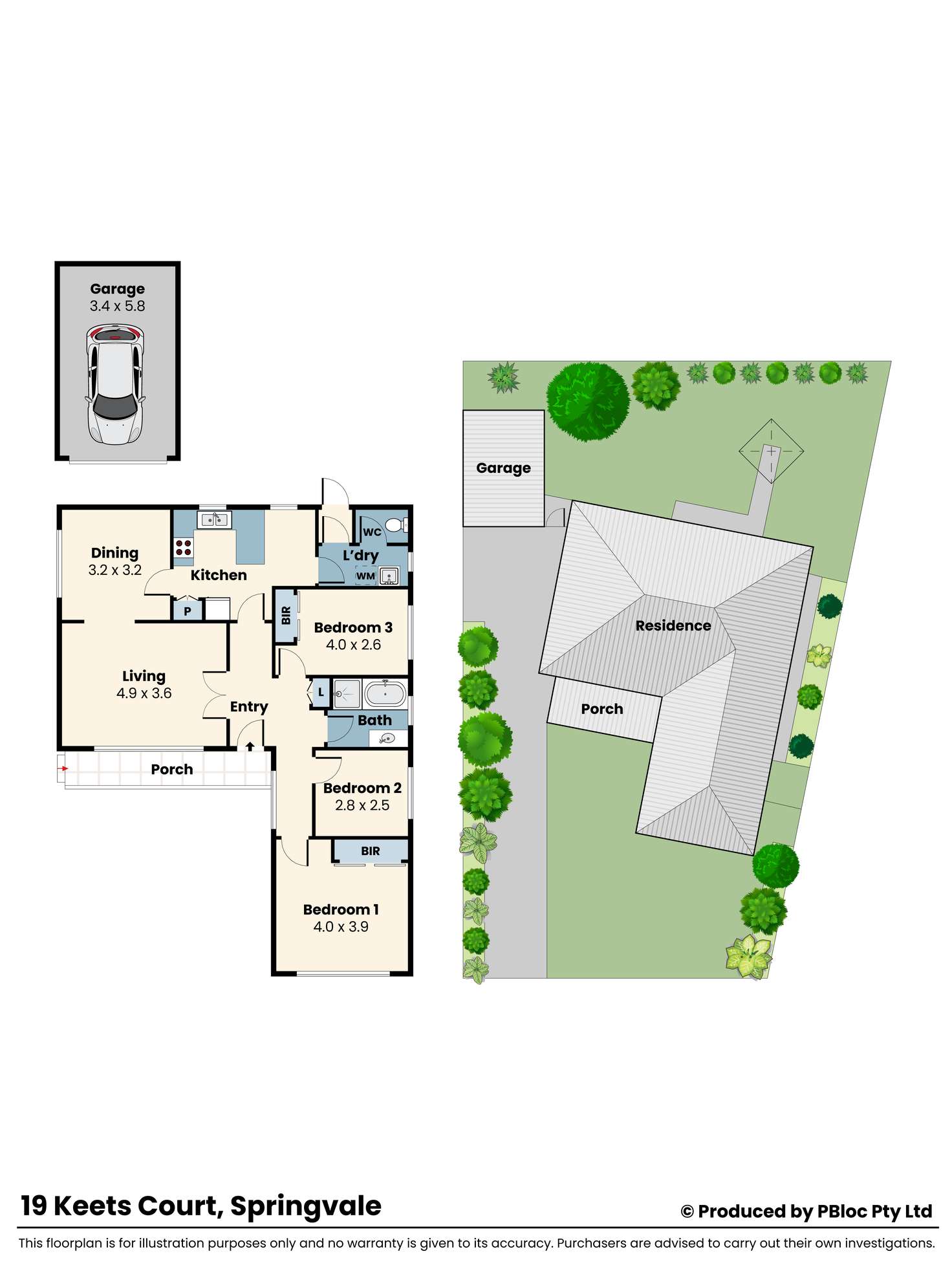 Floorplan of Homely house listing, 19 Keets Court, Springvale VIC 3171
