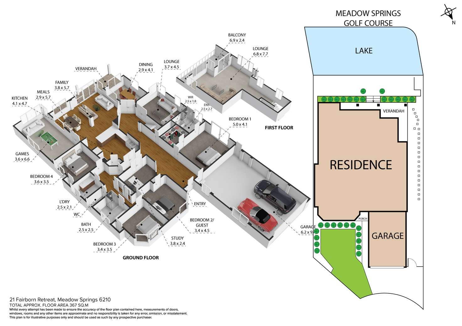 Floorplan of Homely house listing, 21 Fairborn Retreat, Meadow Springs WA 6210