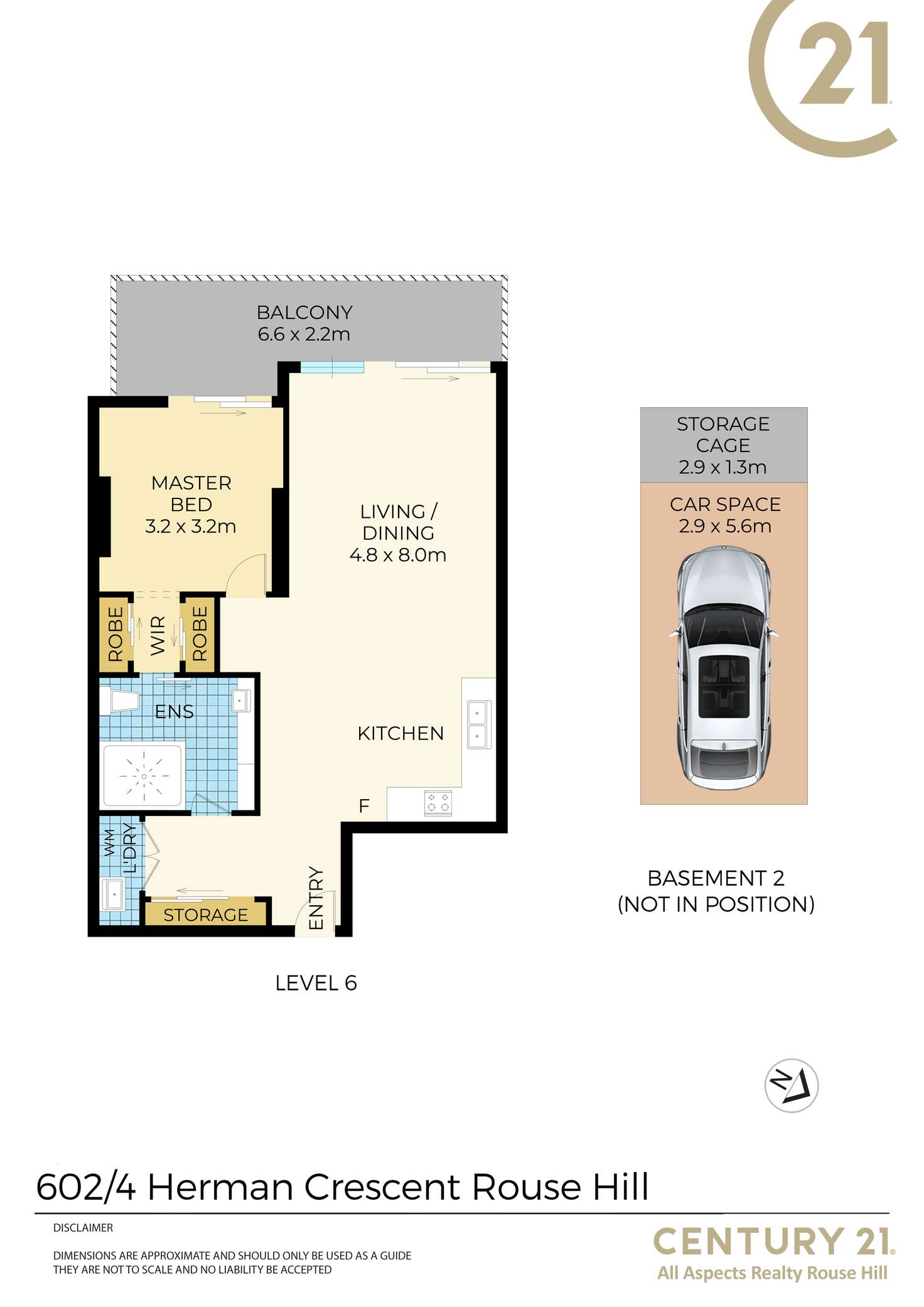 Floorplan of Homely apartment listing, 602/4 Herman Crescent, Rouse Hill NSW 2155