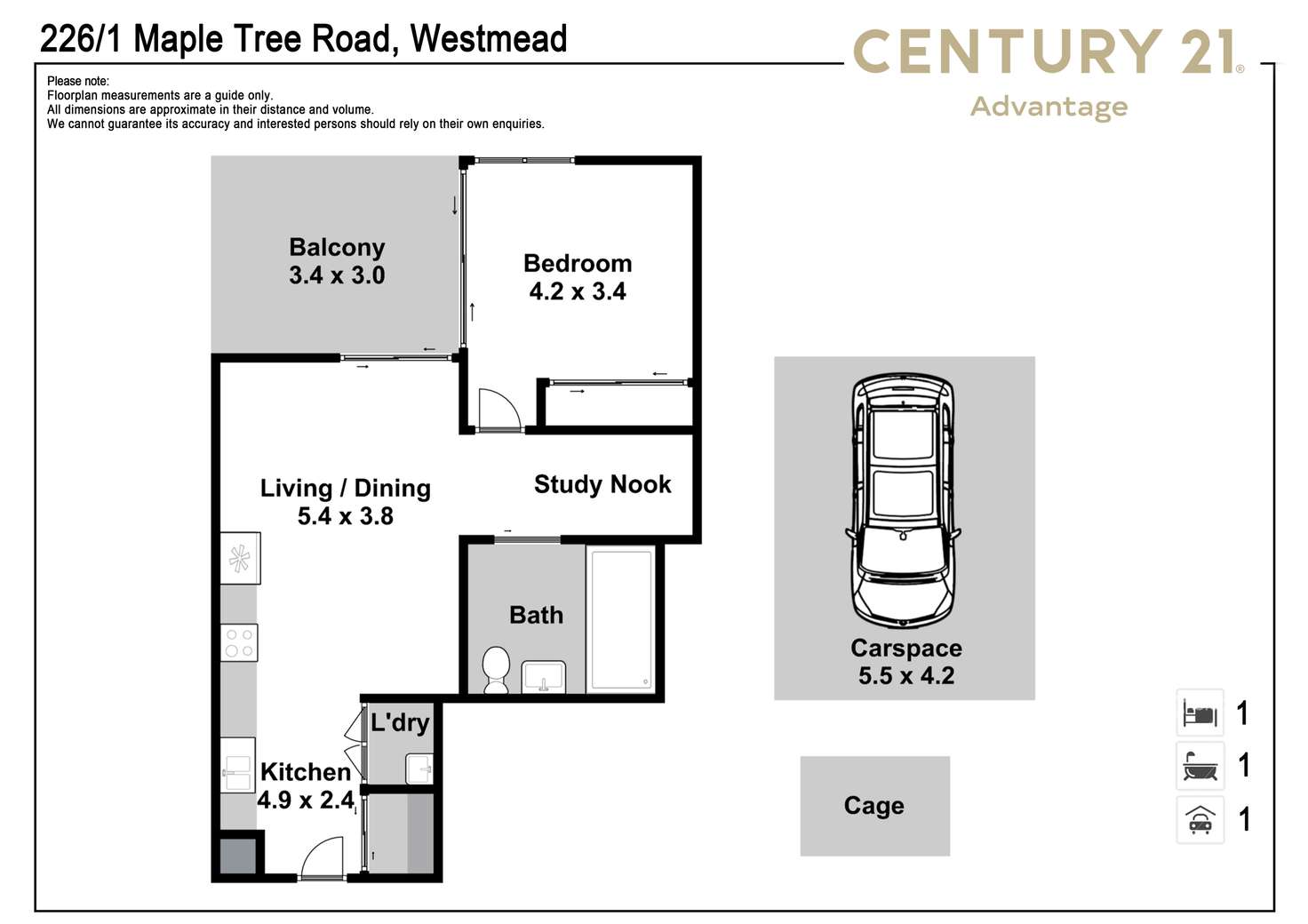 Floorplan of Homely apartment listing, 226/1 Maple Tree Road, Westmead NSW 2145