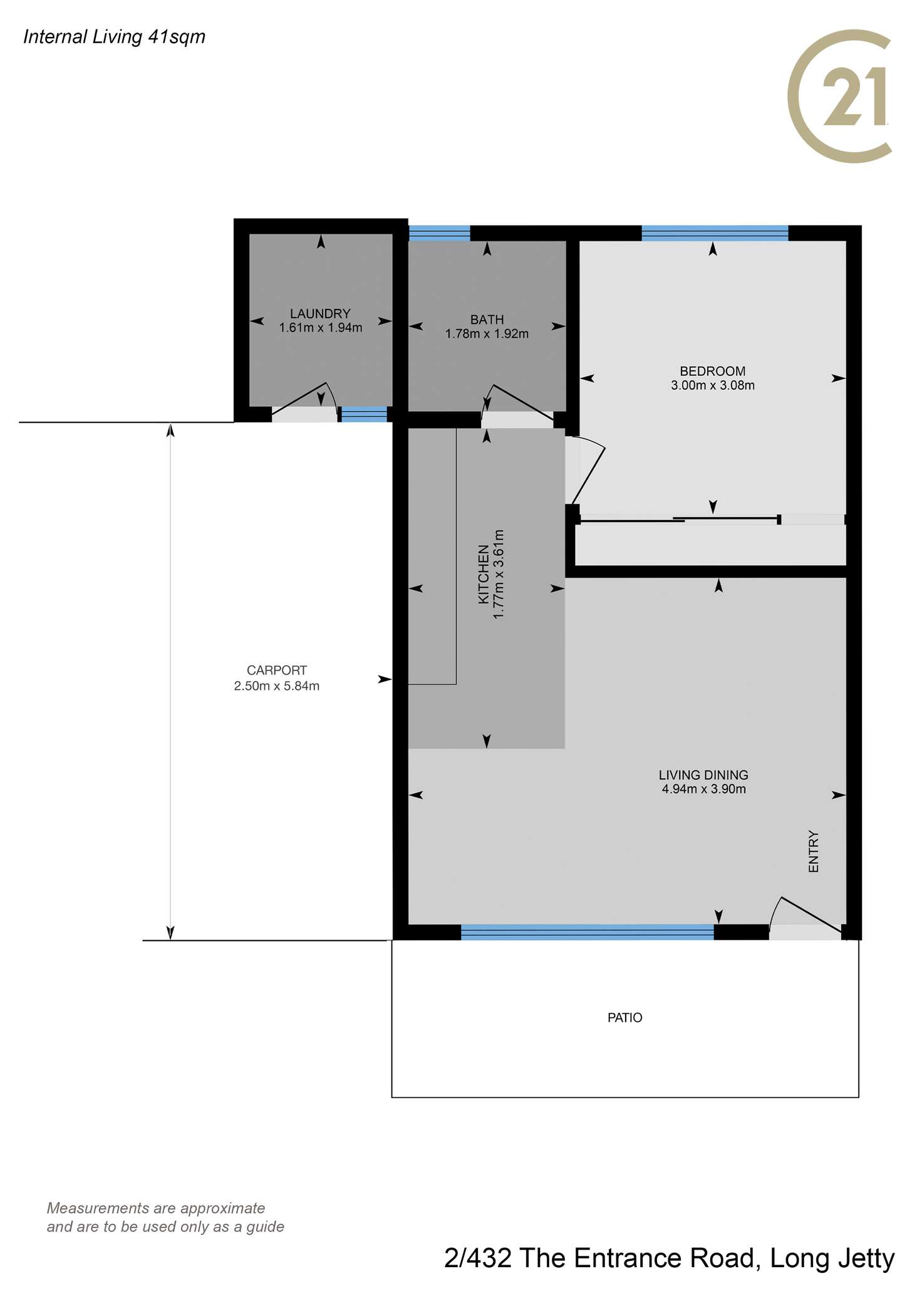 Floorplan of Homely unit listing, 2/432 The Entrance Road, Long Jetty NSW 2261