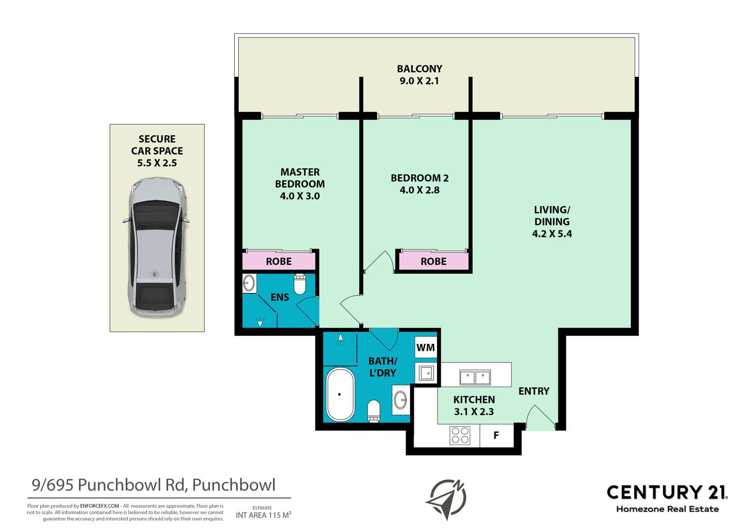 Floorplan of Homely unit listing, 9/695 Punchbowl Road, Punchbowl NSW 2196