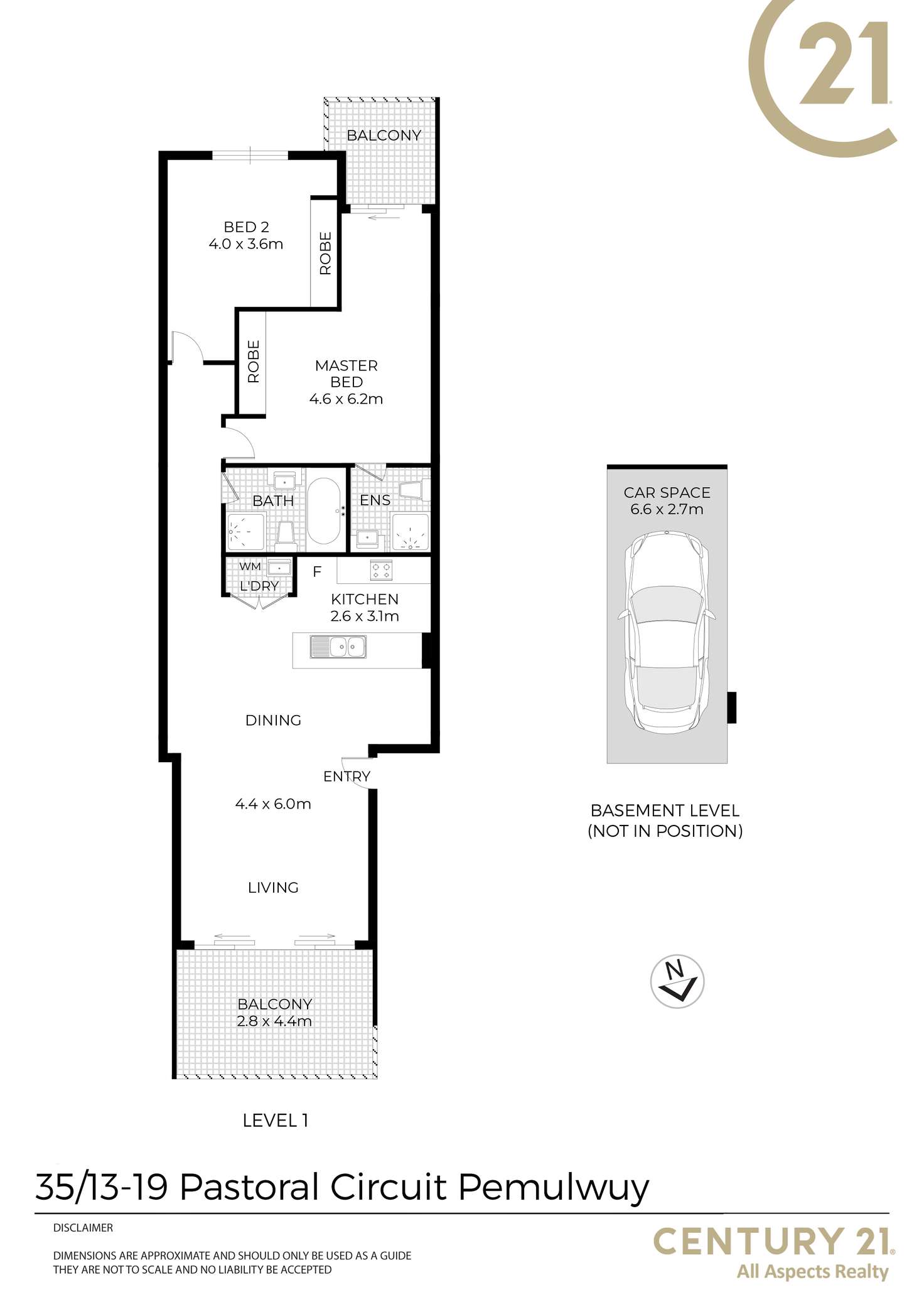 Floorplan of Homely apartment listing, 35/13-19 Pastoral Circuit, Pemulwuy NSW 2145