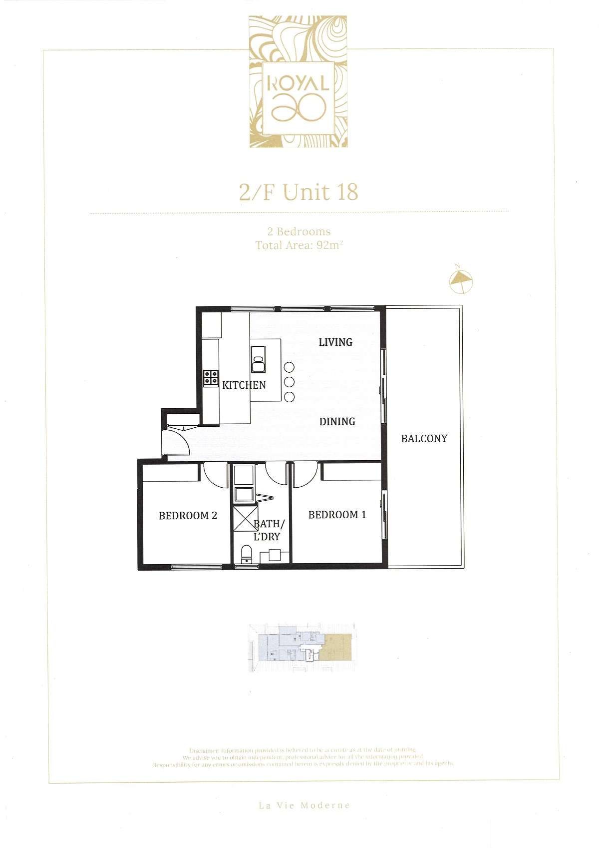 Floorplan of Homely apartment listing, Unit 201/20 Royal Avenue, Springvale VIC 3171