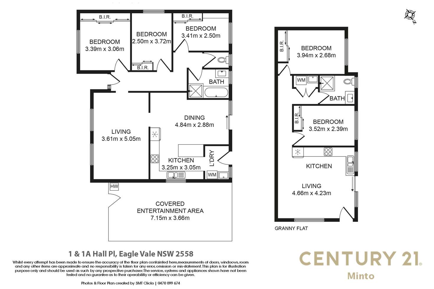 Floorplan of Homely house listing, 1 Hall Place, Eagle Vale NSW 2558