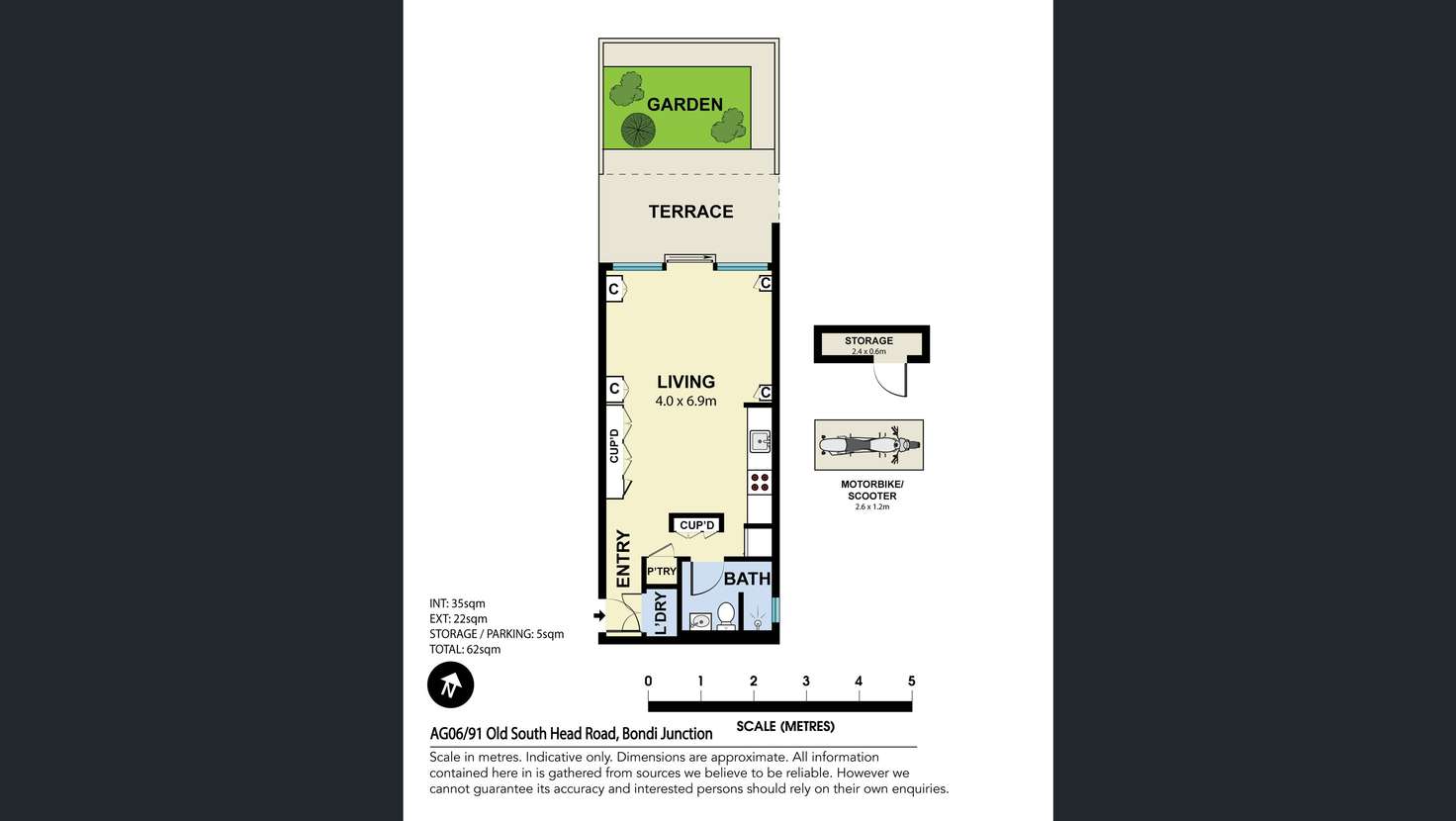 Floorplan of Homely studio listing, AG06/91 Old South Head Road, Bondi Junction NSW 2022