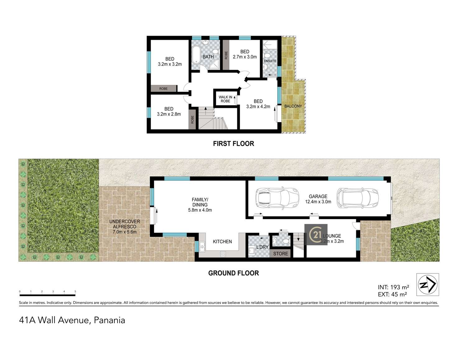 Floorplan of Homely semiDetached listing, 41a Wall Avenue, Panania NSW 2213