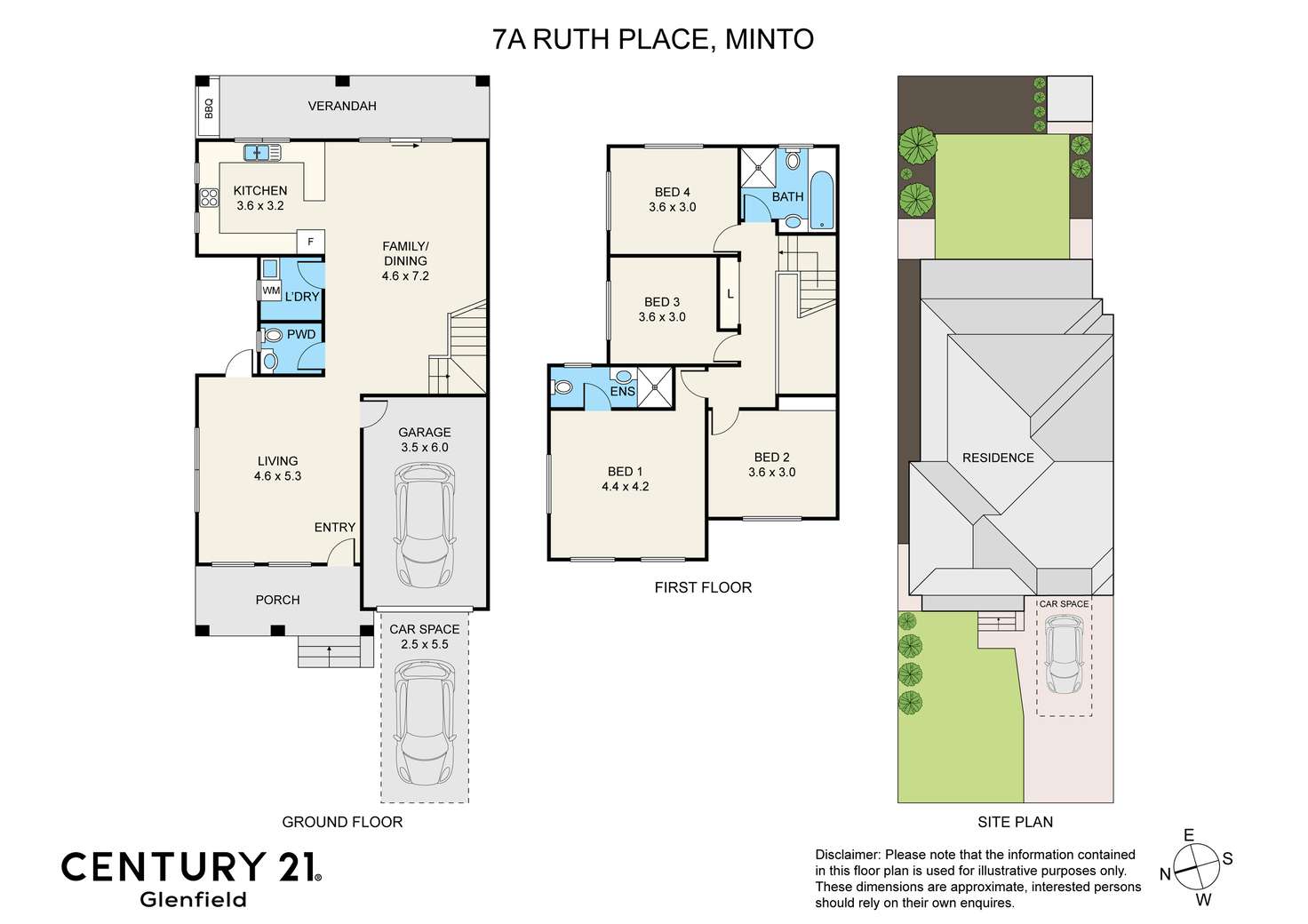 Floorplan of Homely house listing, 7a Ruth Place, Minto NSW 2566