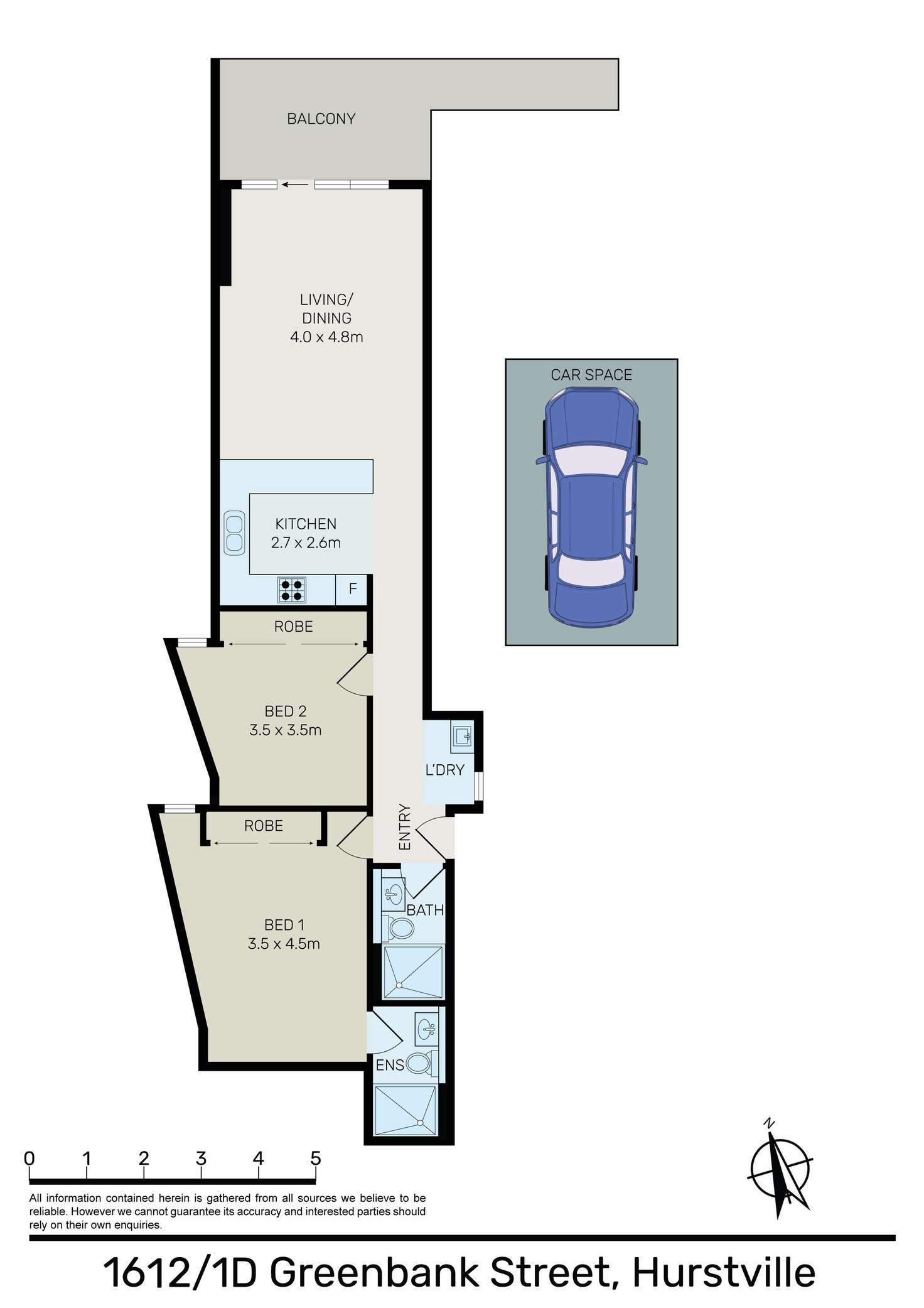 Floorplan of Homely apartment listing, 1612/1d Greenbank Street, Hurstville NSW 2220