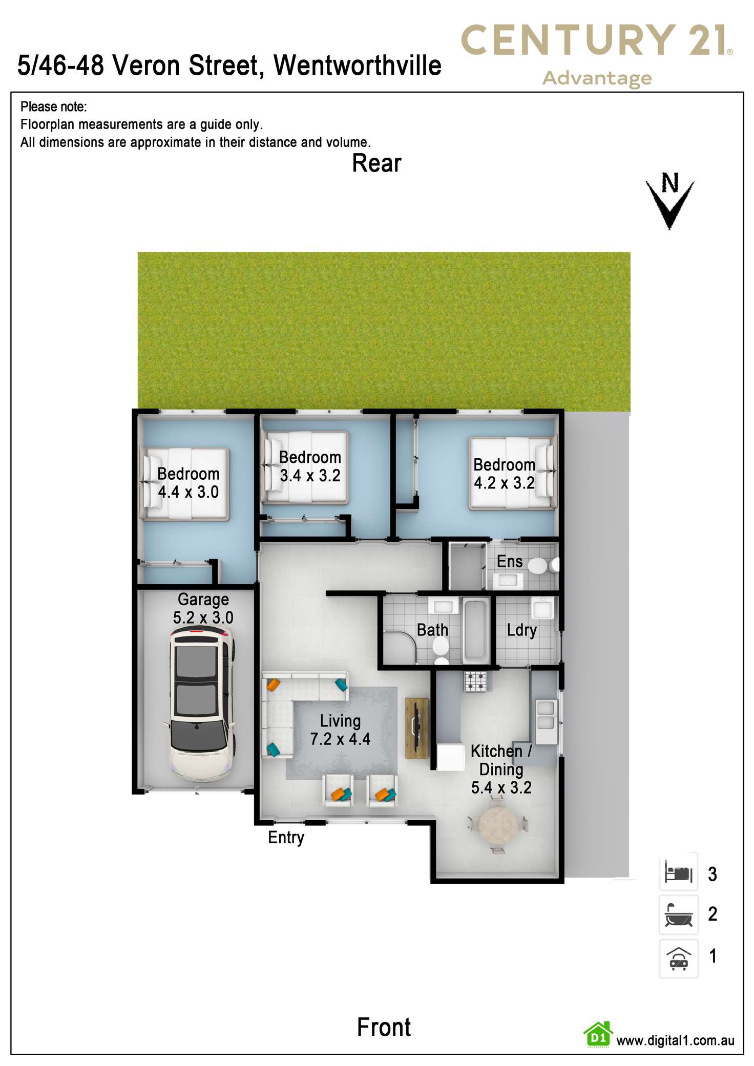 Floorplan of Homely villa listing, 5/46-48 Veron Street, Wentworthville NSW 2145
