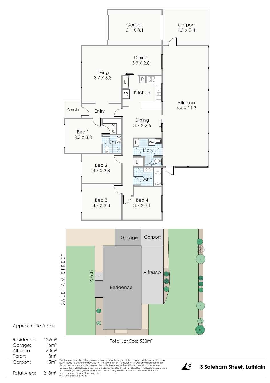 Floorplan of Homely semiDetached listing, 3 Saleham Street, Lathlain WA 6100