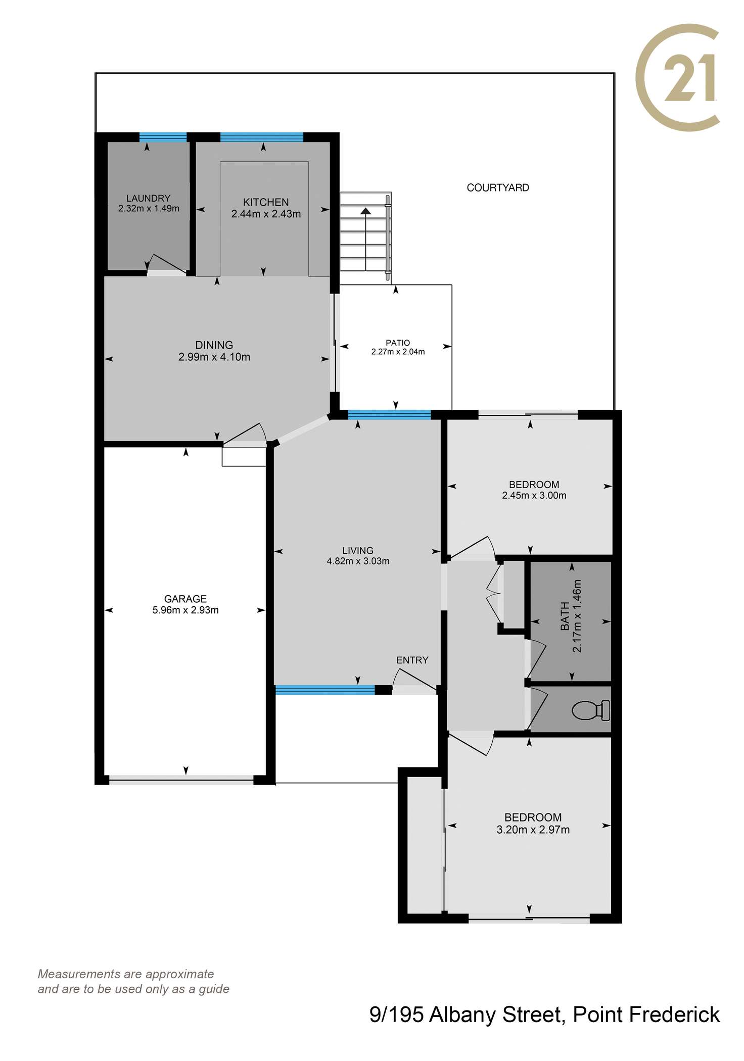 Floorplan of Homely villa listing, 9/195-197 Albany Street, Point Frederick NSW 2250