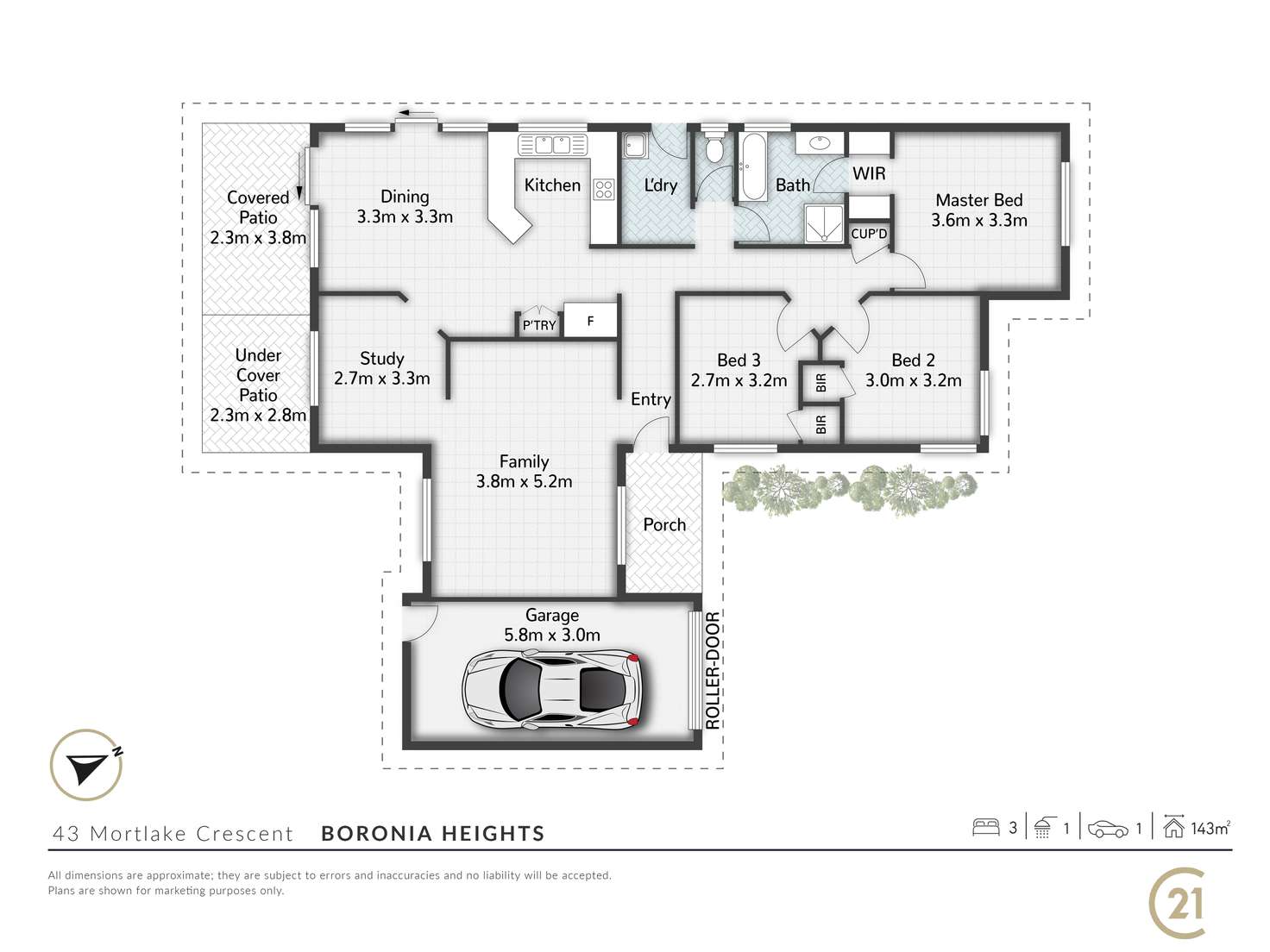 Floorplan of Homely house listing, 43 Mortlake Crescent, Boronia Heights QLD 4124