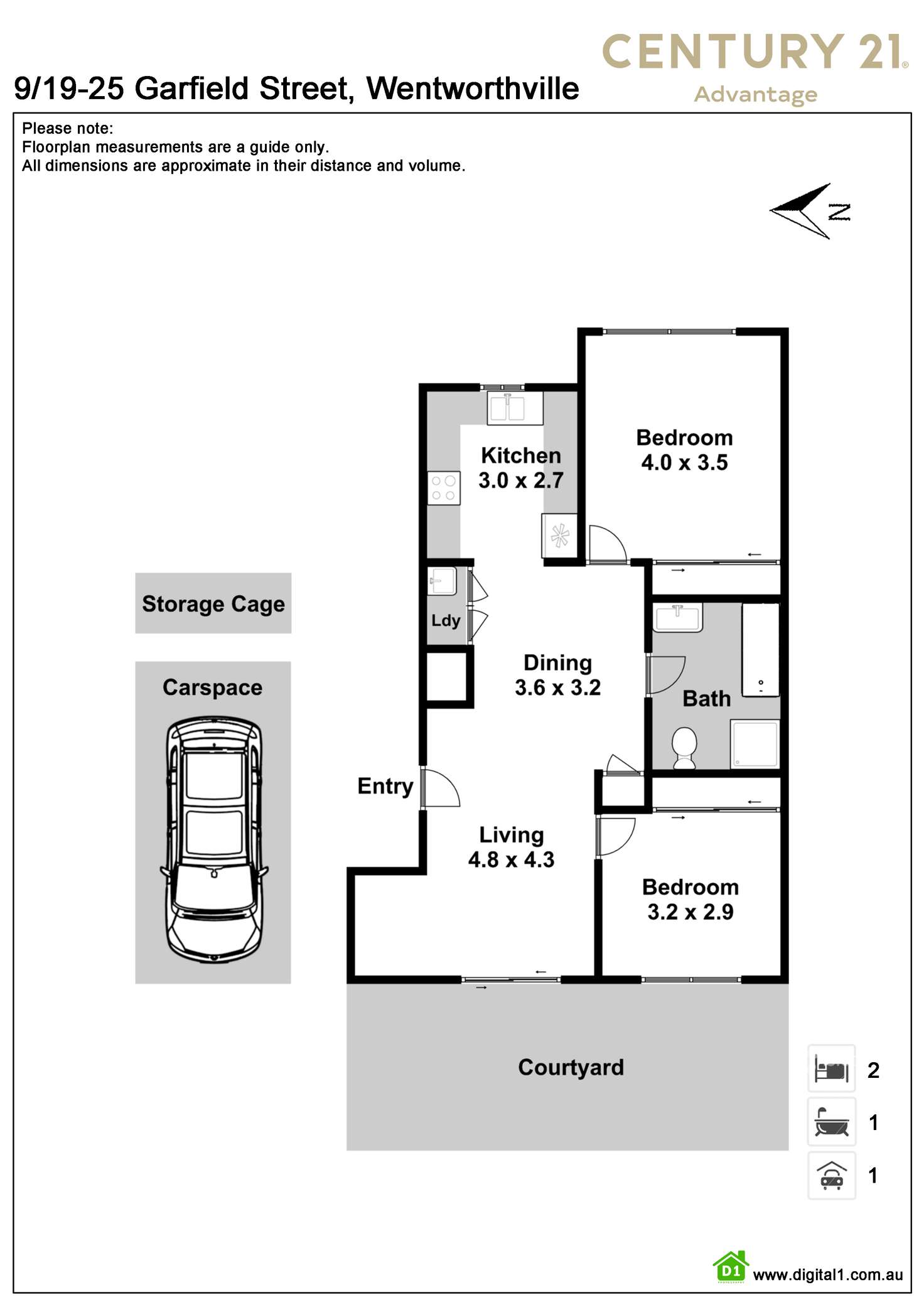 Floorplan of Homely apartment listing, 9/19-25 Garfield Street, Wentworthville NSW 2145