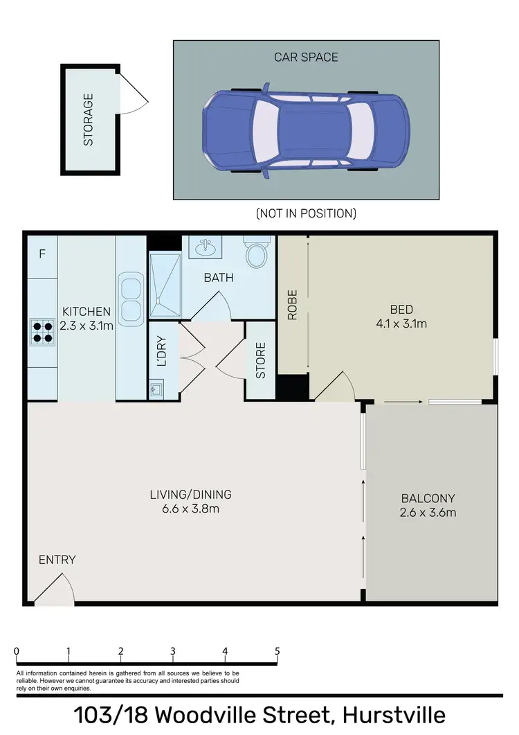 Floorplan of Homely apartment listing, 103/18 Woodville Street, Hurstville NSW 2220