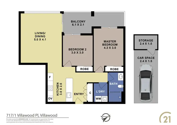 Floorplan of Homely unit listing, 717/1 Villawood Place, Villawood NSW 2163