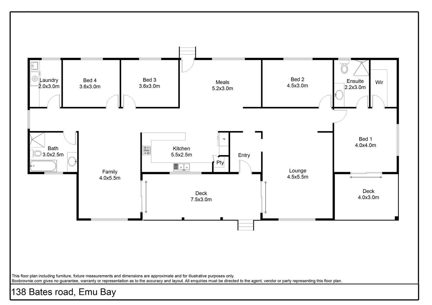 Floorplan of Homely house listing, 138 Bates Road, Emu Bay SA 5223