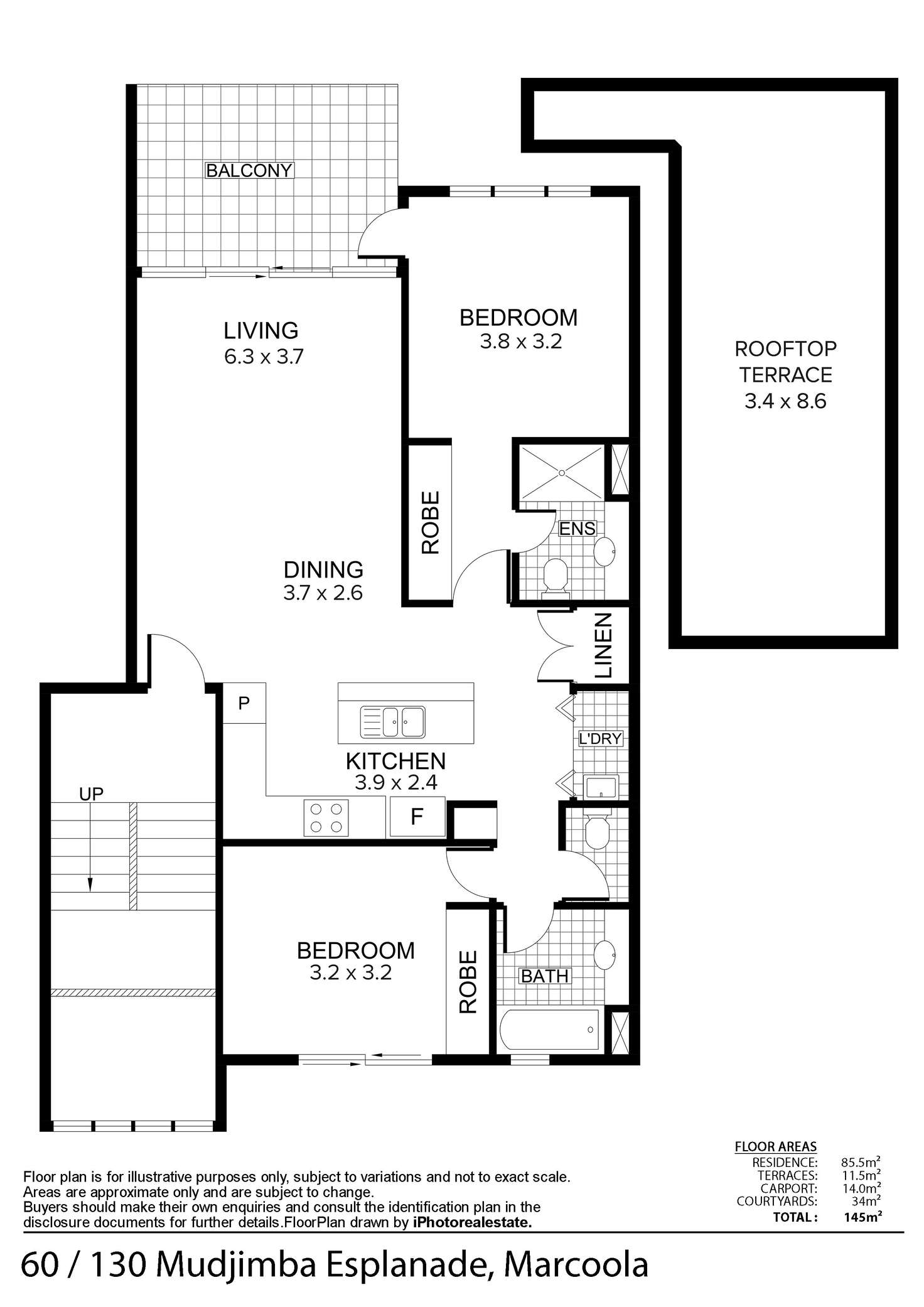 Floorplan of Homely apartment listing, 60/130 Mudjimba Esplanade, Marcoola QLD 4564