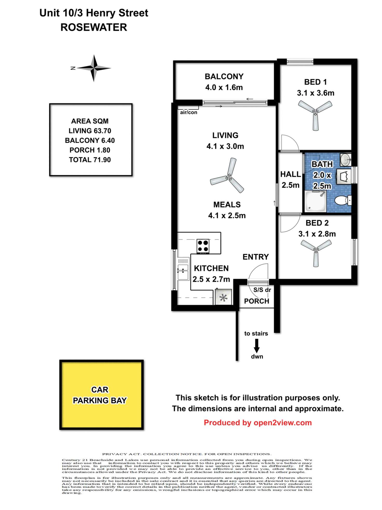 Floorplan of Homely unit listing, 10/3 Henry Street, Rosewater SA 5013