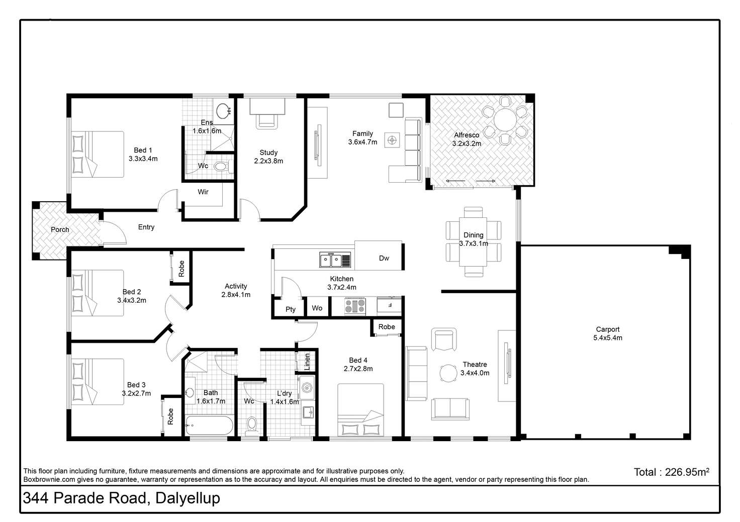 Floorplan of Homely house listing, 344 Parade Road, Dalyellup WA 6230