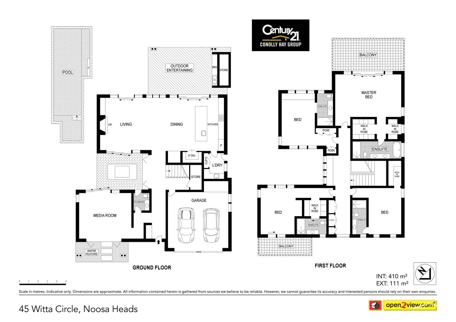 Floorplan of Homely house listing, 45 Witta Circle, Noosa Heads QLD 4567