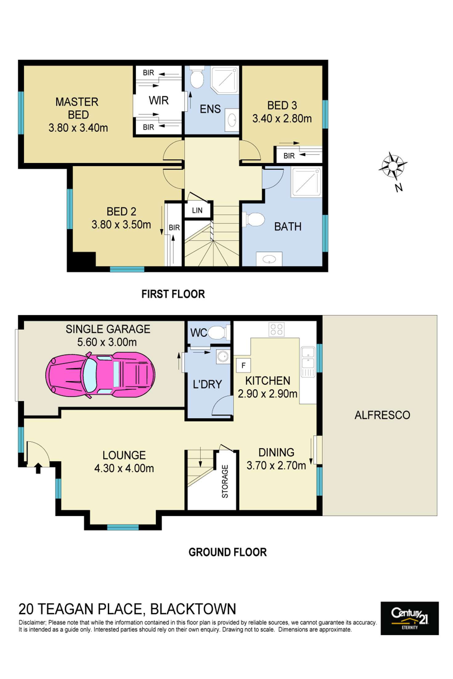 Floorplan of Homely townhouse listing, 20 Teagan Place, Blacktown NSW 2148