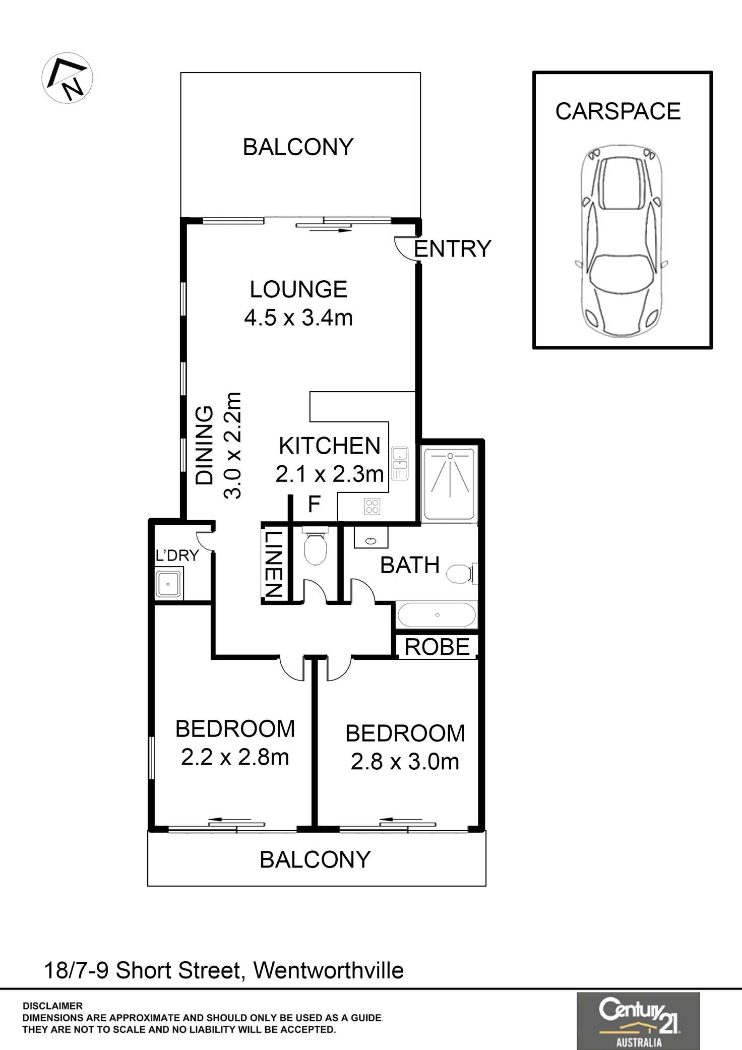 Floorplan of Homely unit listing, 18/7-9 Short Street, Wentworthville NSW 2145