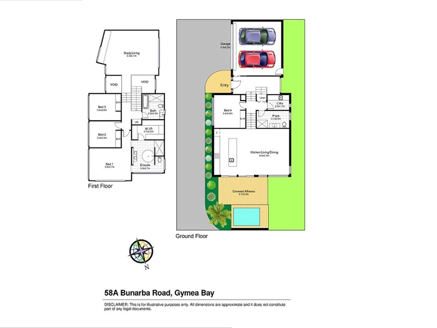 Floorplan of Homely townhouse listing, 58A Bunarba Road, Gymea Bay NSW 2227