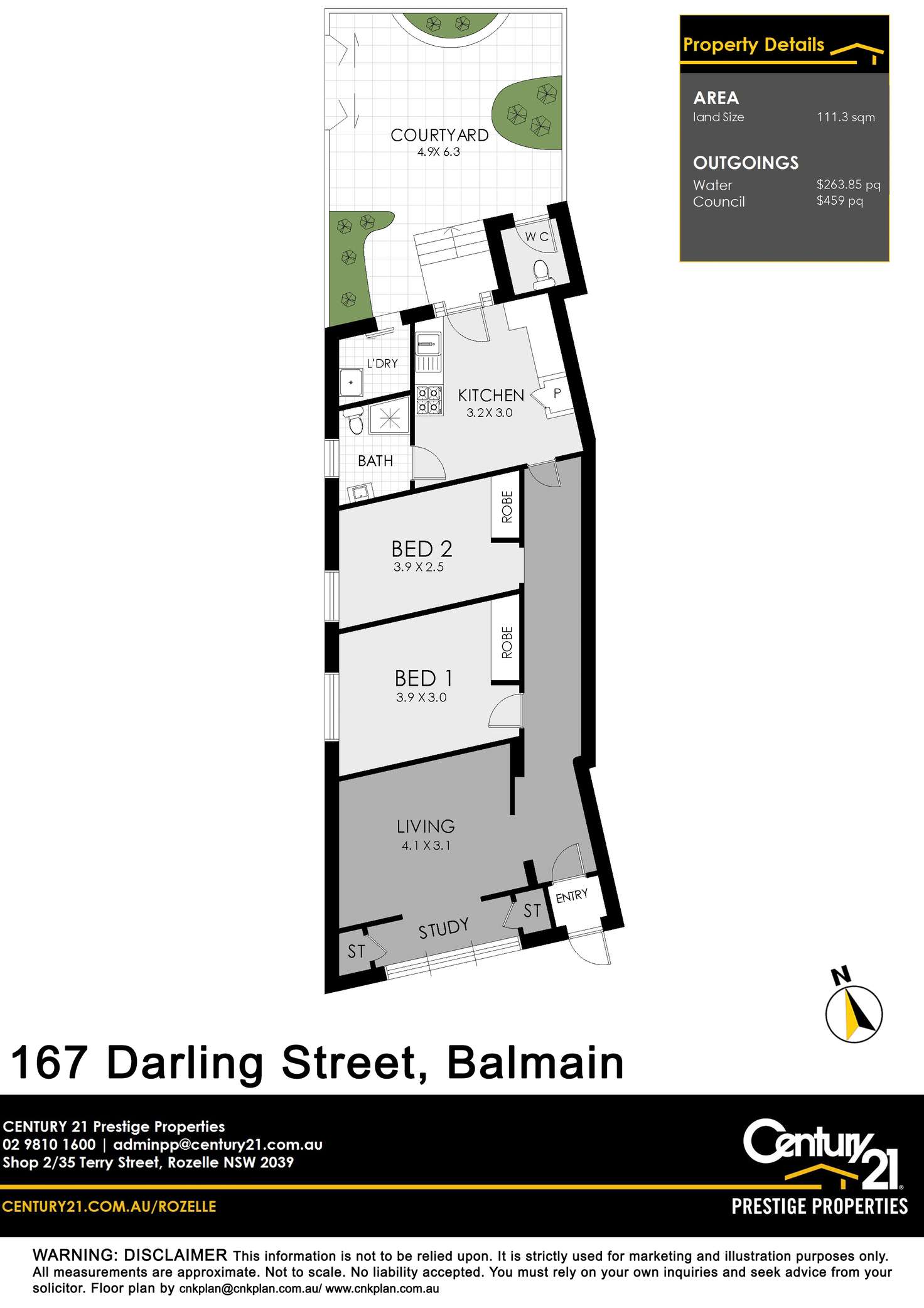 Floorplan of Homely house listing, 167 Darling Street, Balmain NSW 2041