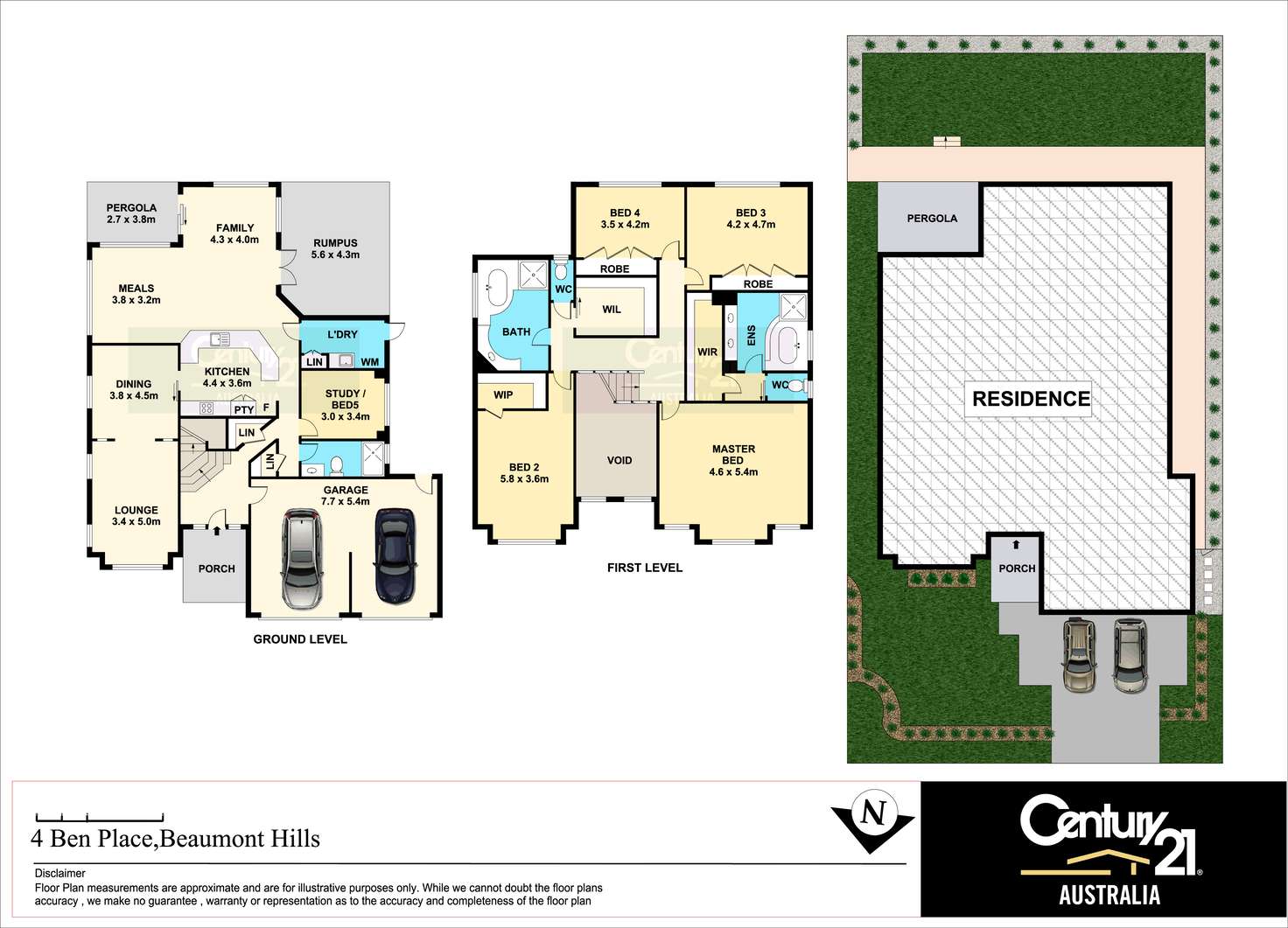 Floorplan of Homely house listing, 4 Ben Place, Beaumont Hills NSW 2155