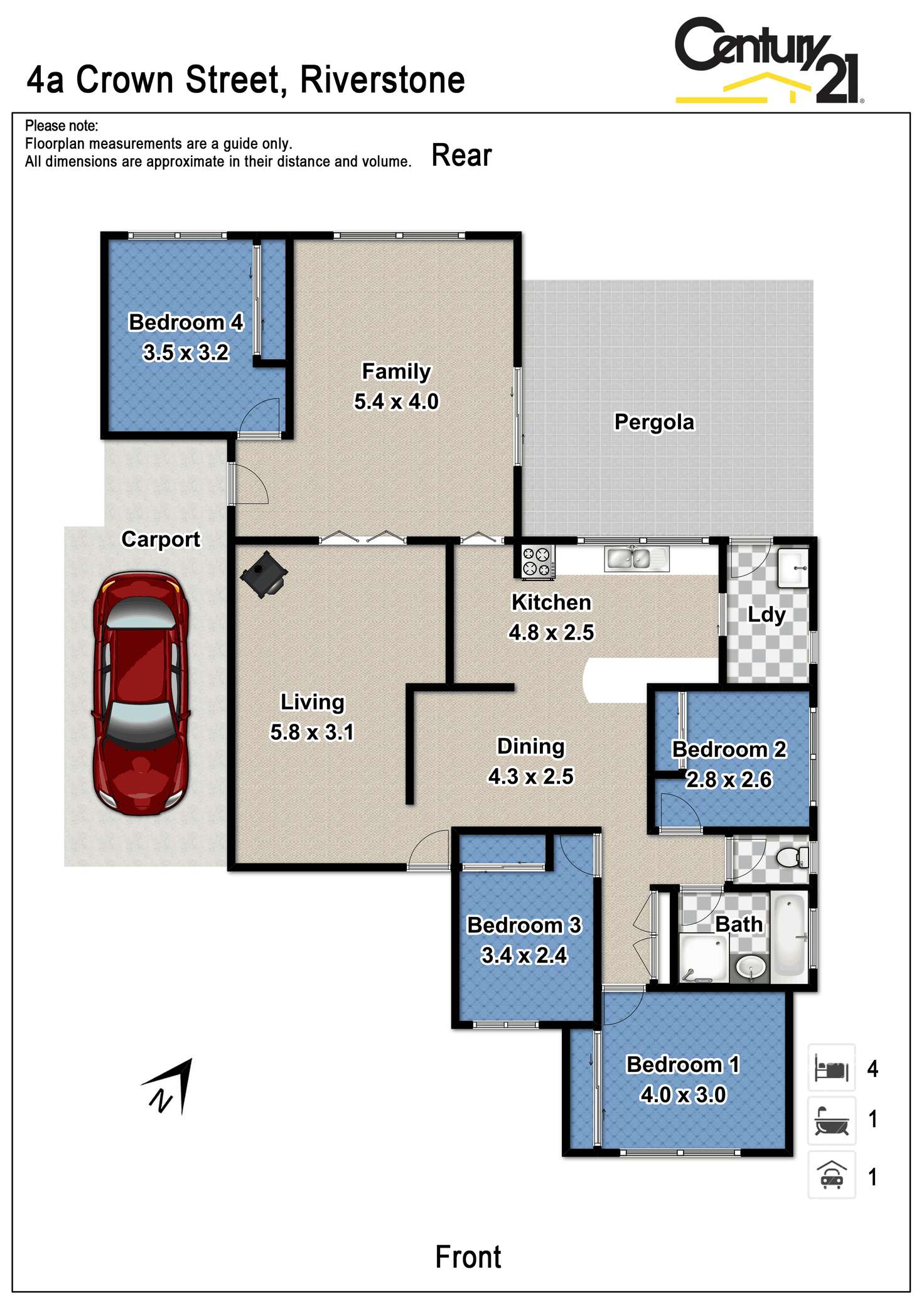 Floorplan of Homely house listing, 4a Crown Street, Riverstone NSW 2765