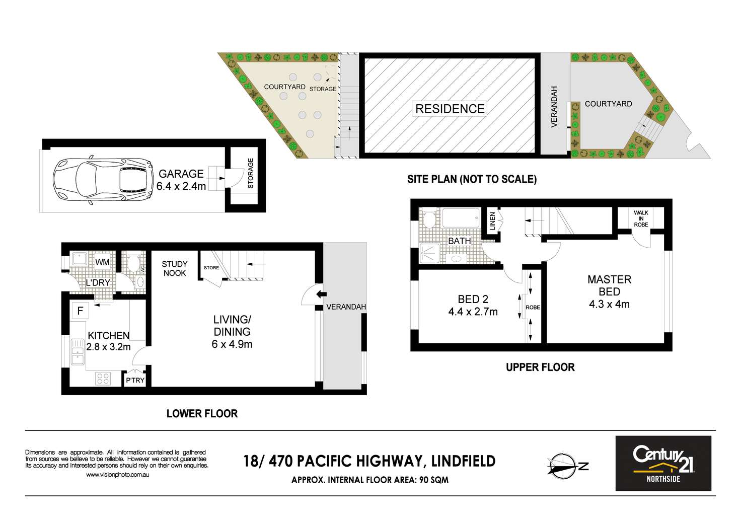 Floorplan of Homely townhouse listing, 18/470 Pacific Highway, Lindfield NSW 2070