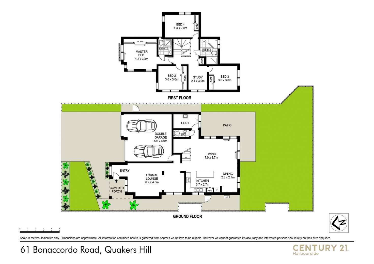 Floorplan of Homely house listing, 61 Bonaccordo Road, Quakers Hill NSW 2763
