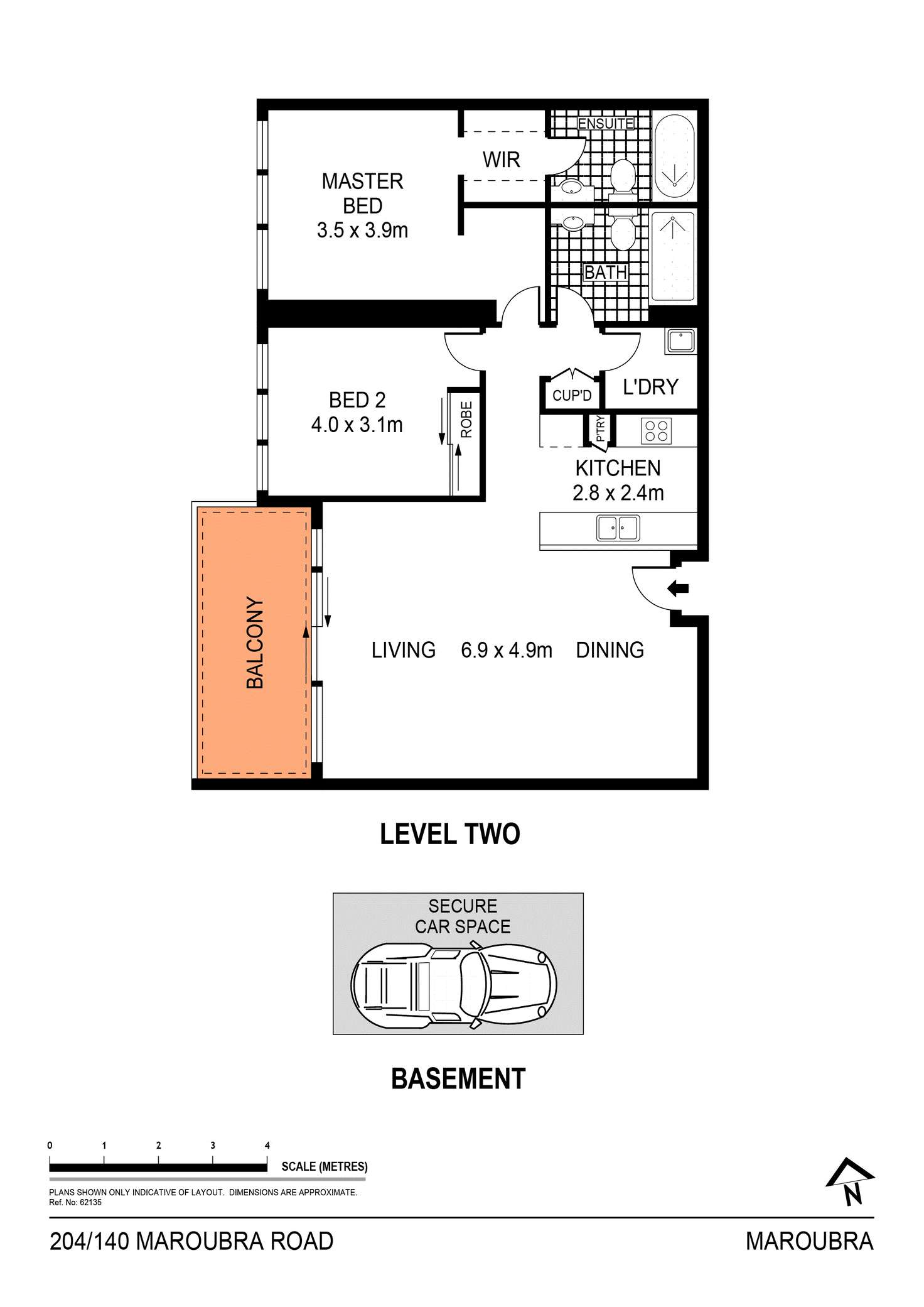 Floorplan of Homely apartment listing, 204/140 Maroubra Road, Maroubra NSW 2035