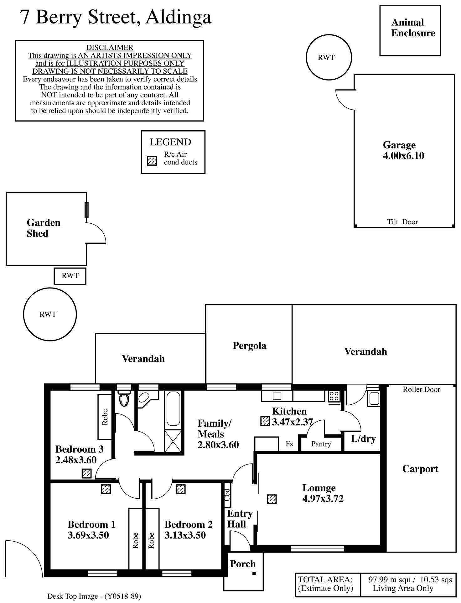 Floorplan of Homely house listing, 7 Berry Street, Aldinga Beach SA 5173