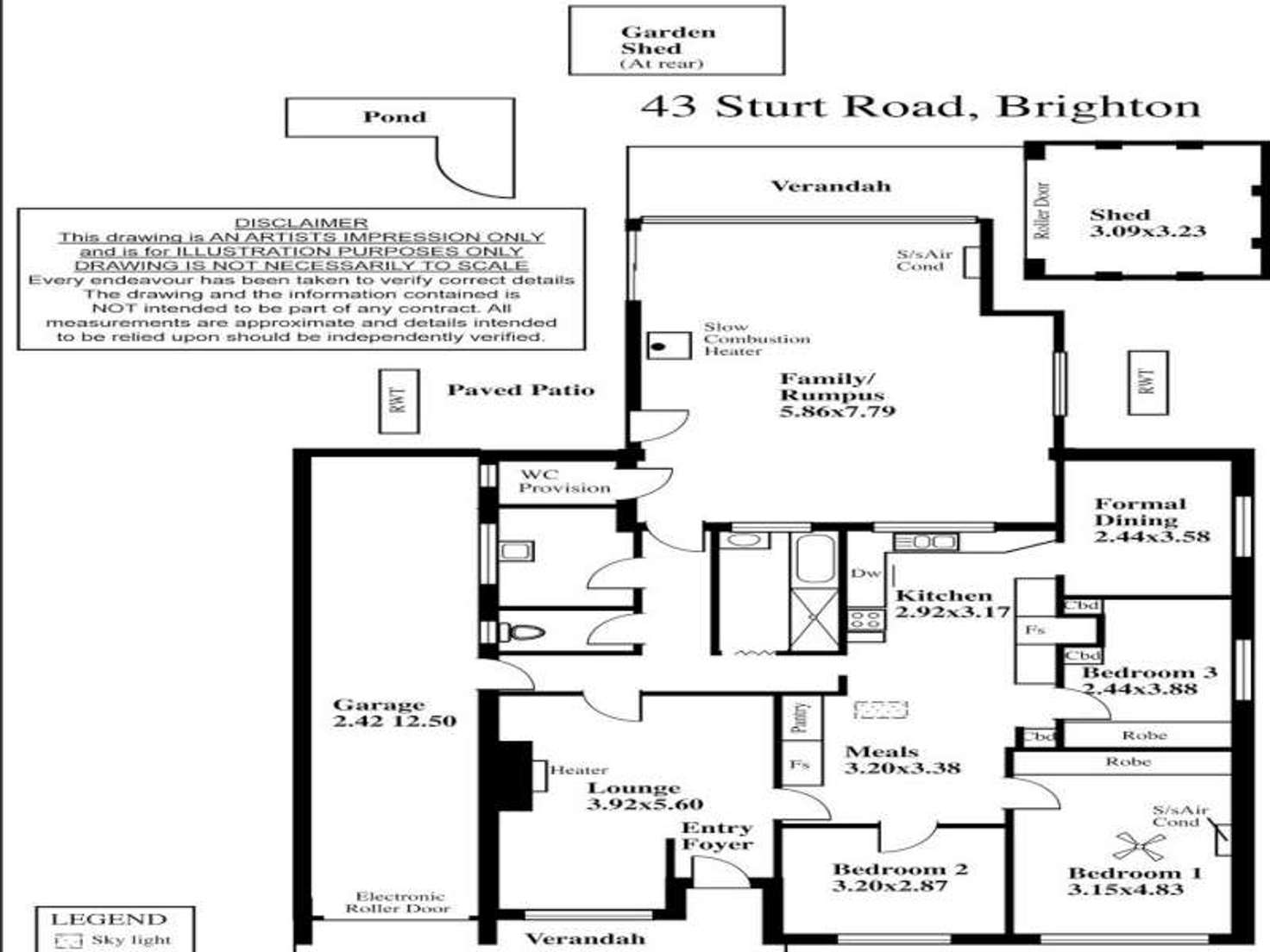 Floorplan of Homely house listing, 43 Sturt Road, Brighton SA 5048