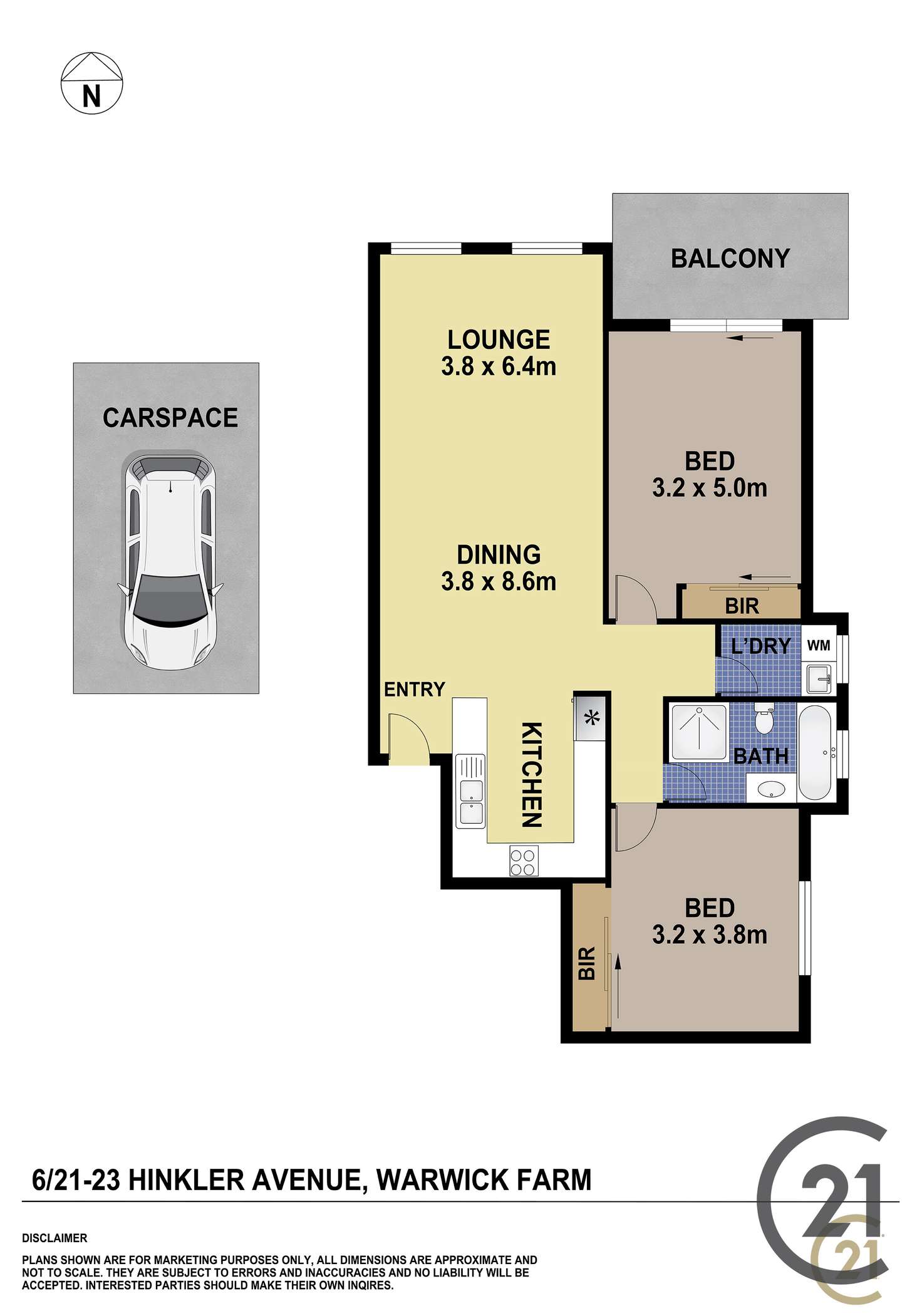 Floorplan of Homely unit listing, 9/13 Hart Street, Warwick Farm NSW 2170