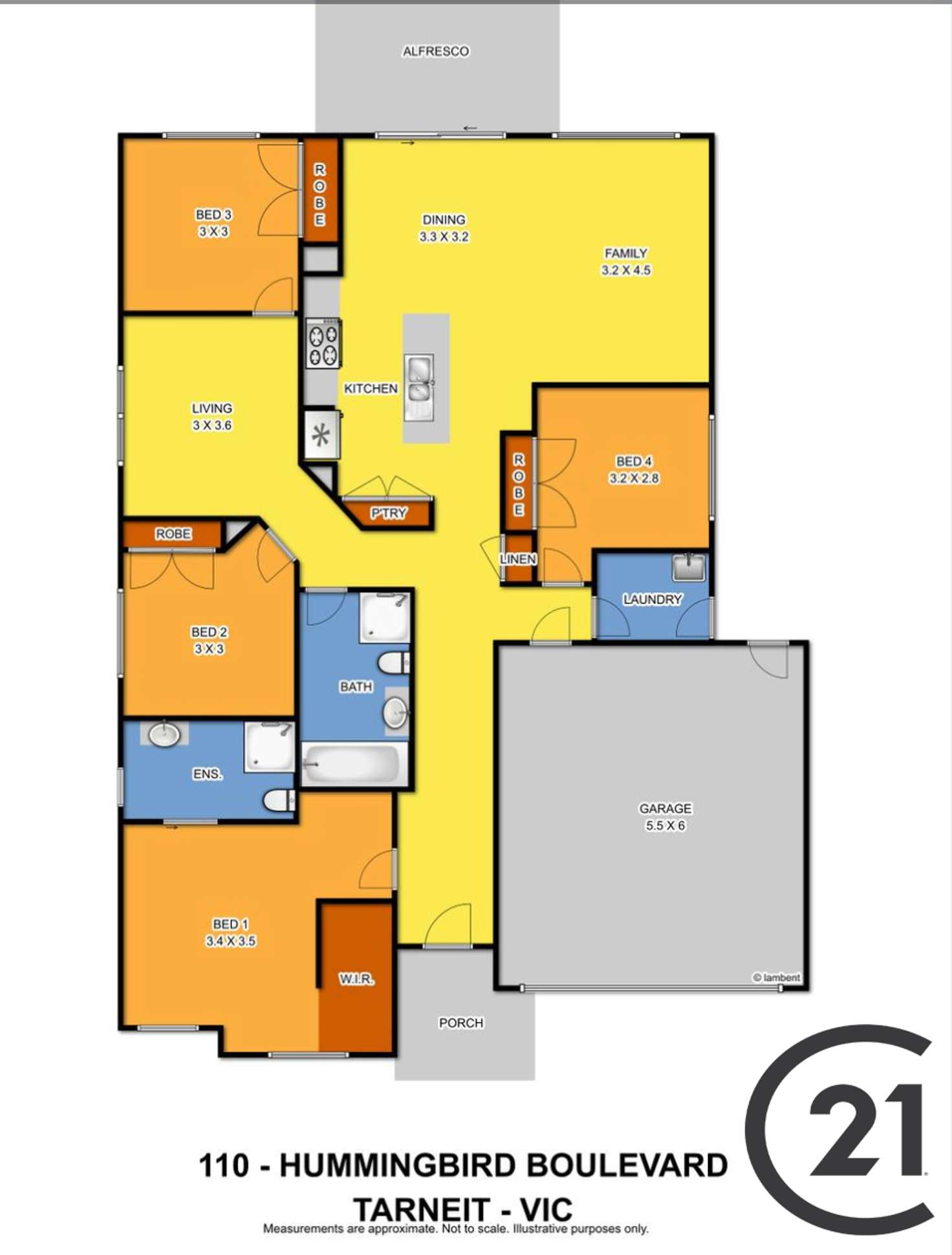 Floorplan of Homely house listing, 110 Hummingbird Boulevard, Tarneit VIC 3029