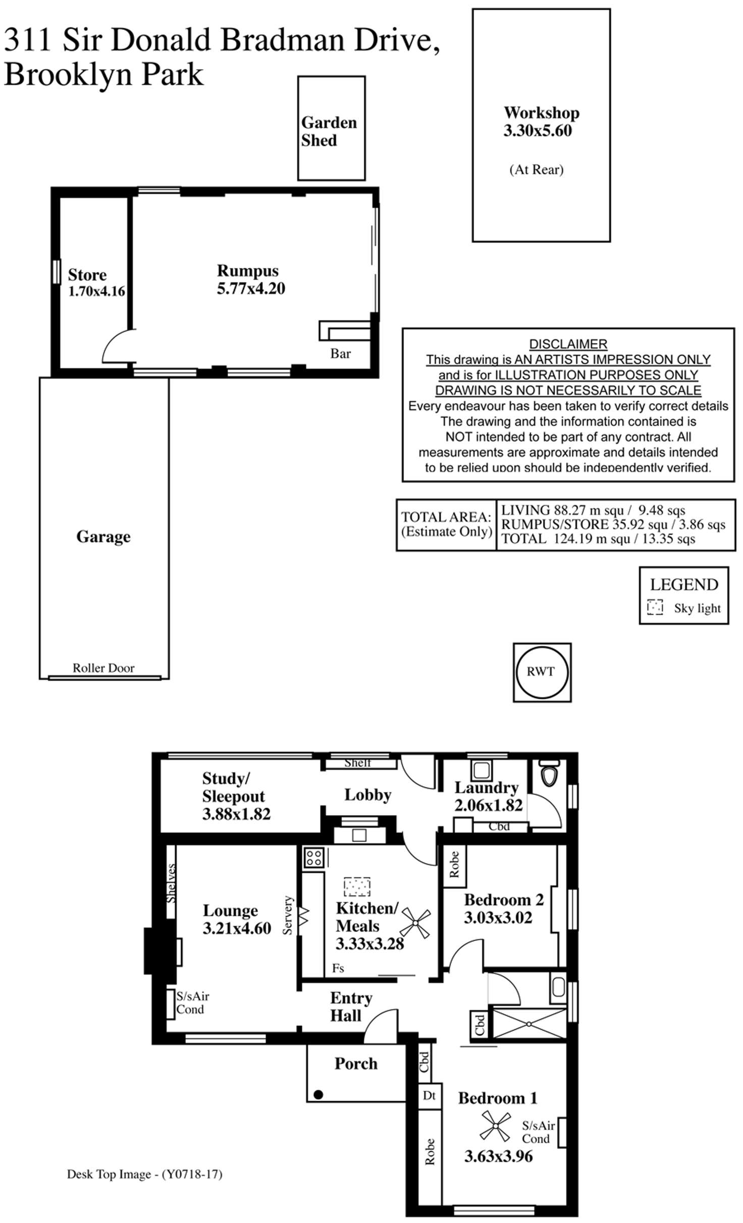 Floorplan of Homely house listing, 311 Sir Donald Bradman Drive, Brooklyn Park SA 5032