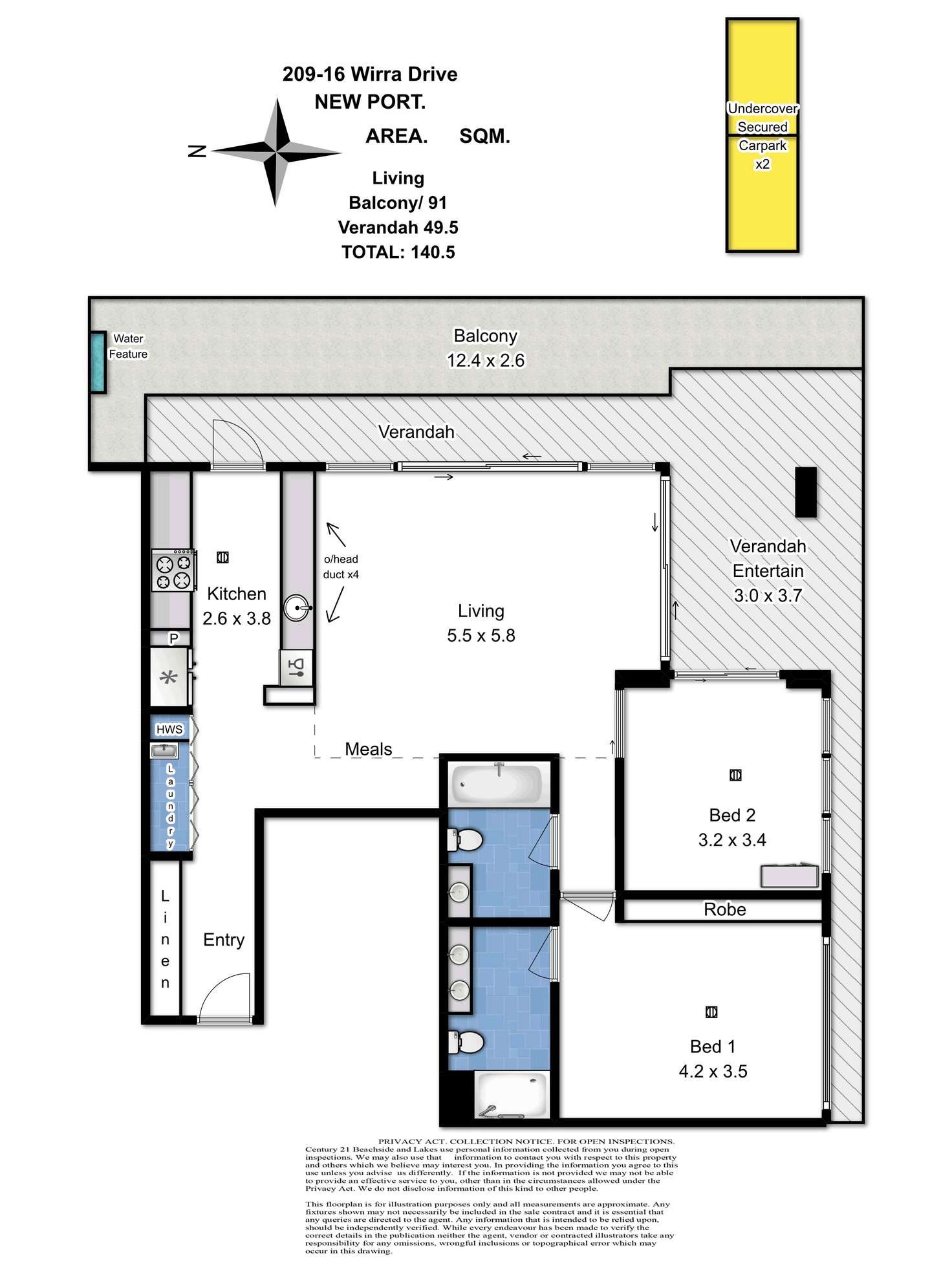 Floorplan of Homely apartment listing, 209/16-18 Wirra Drive, New Port SA 5015