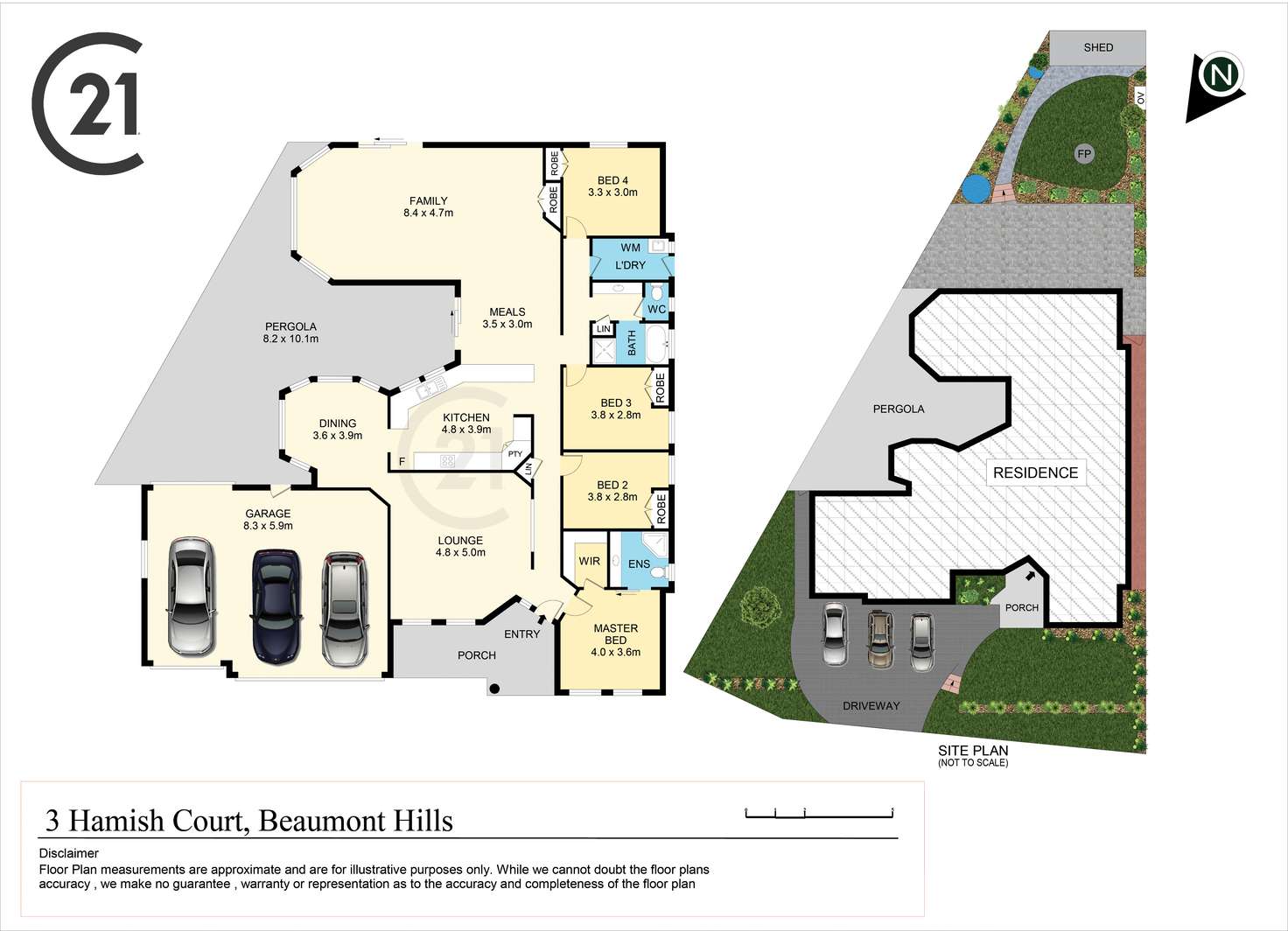 Floorplan of Homely house listing, 3 Hamish Court, Beaumont Hills NSW 2155